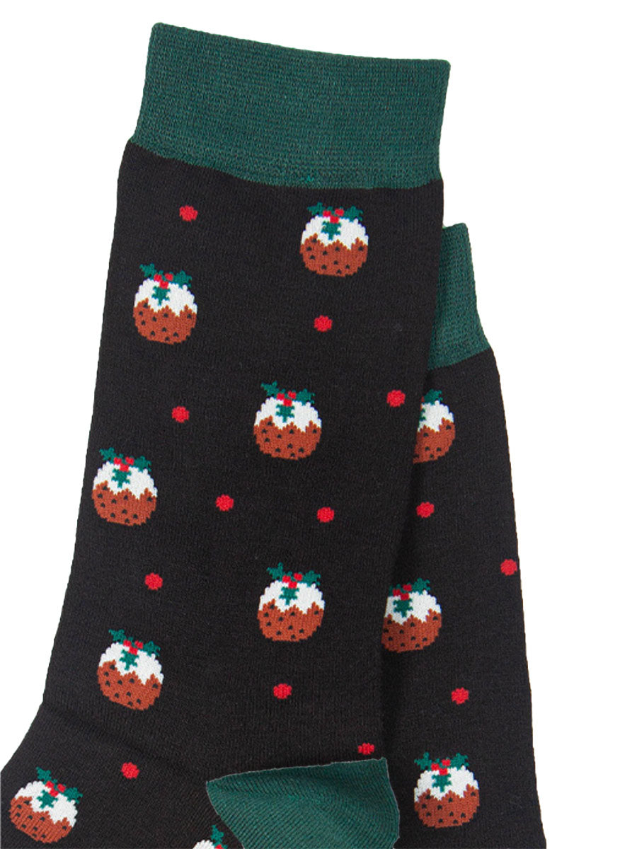 close up of the christmas pudding print