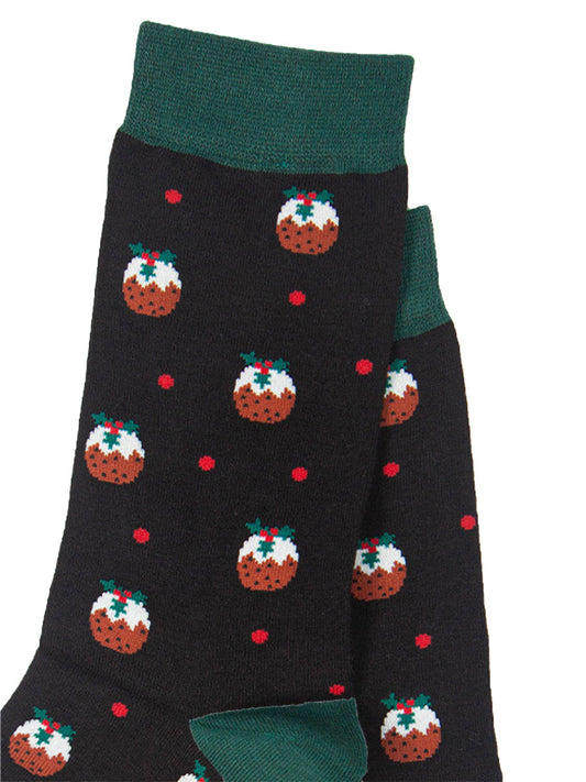 close up of the christmas pudding print