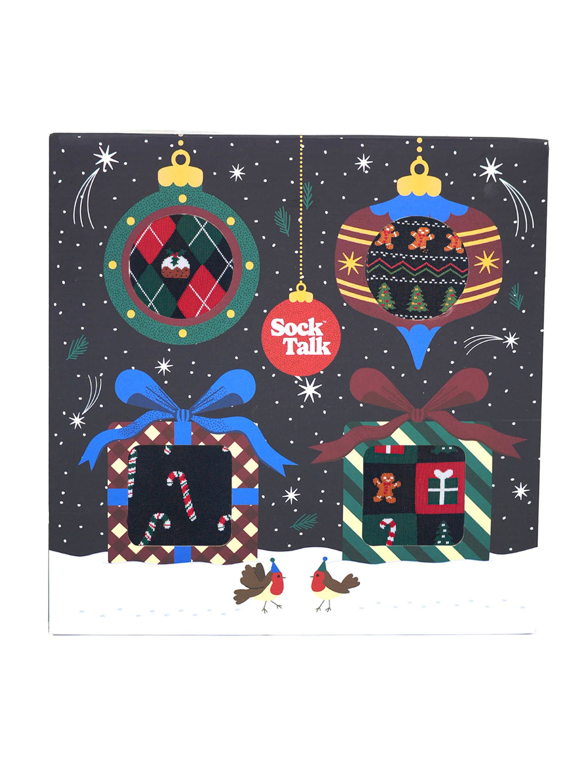 4-Pair-Christmas-Bamboo-Crew-Socks-Festive-Gift-Set-in-Black/Red