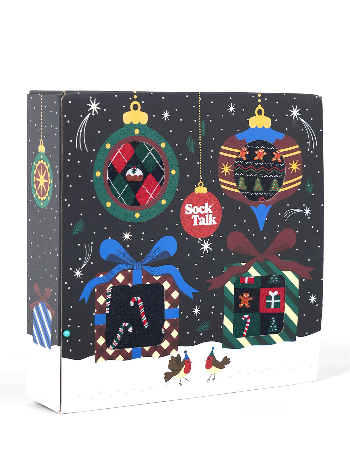4-Pair-Christmas-Bamboo-Crew-Socks-Festive-Gift-Set-in-Black/Red