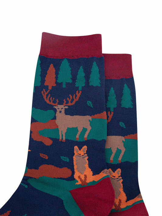 close up of the fox and stag