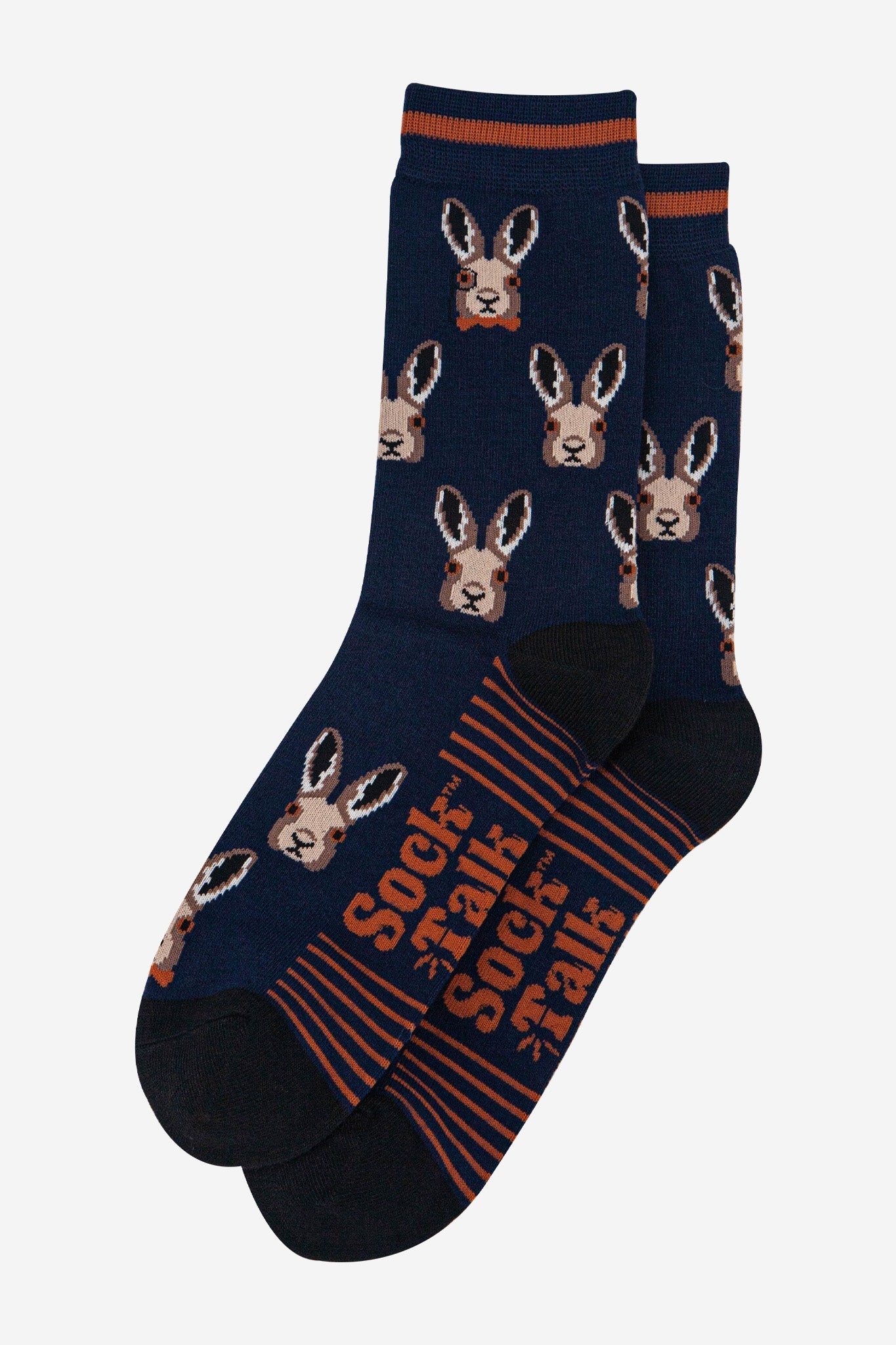 mens-bamboo-socks-navy-blue-black-dapper-hare-laying-flat