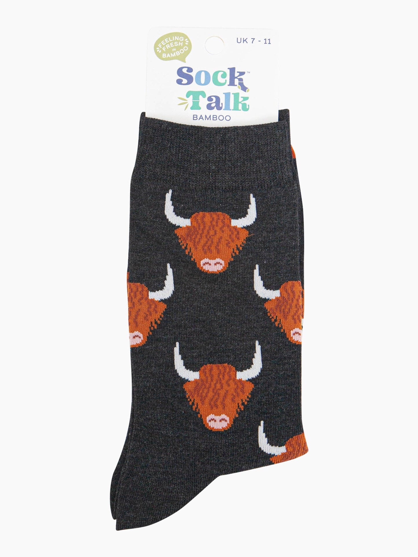 mens-bamboo-socks-black-highland-cow-in-sock-talk-packaing-uk-size-7-11