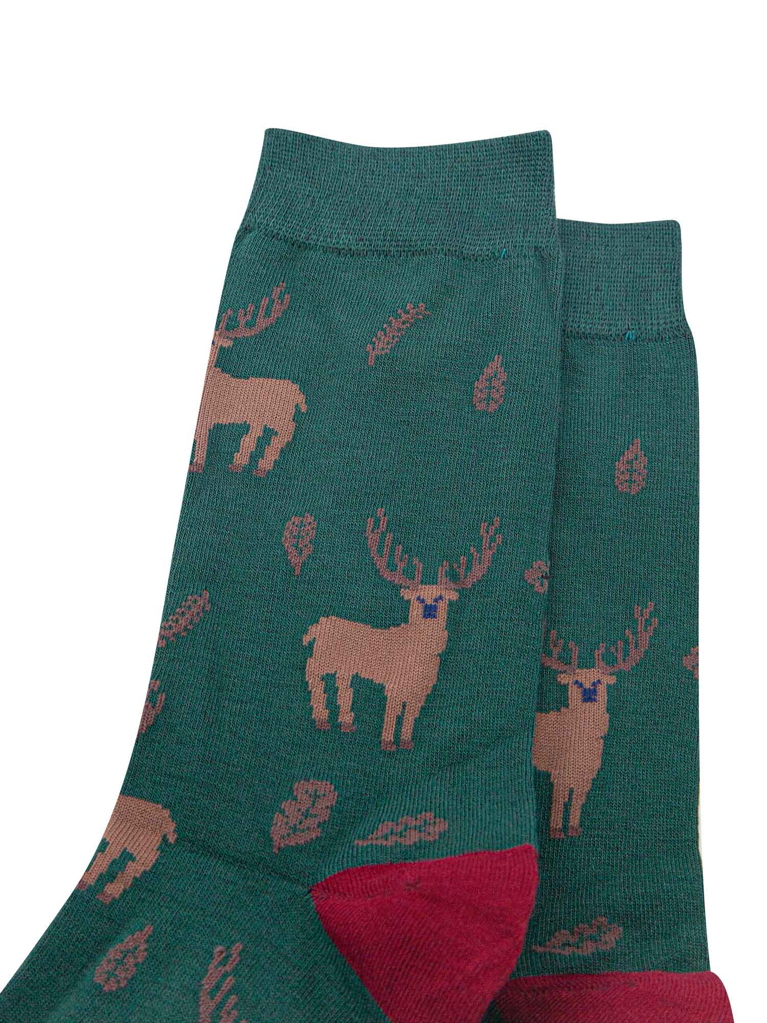 close up of the stag pattern, stags are light brown