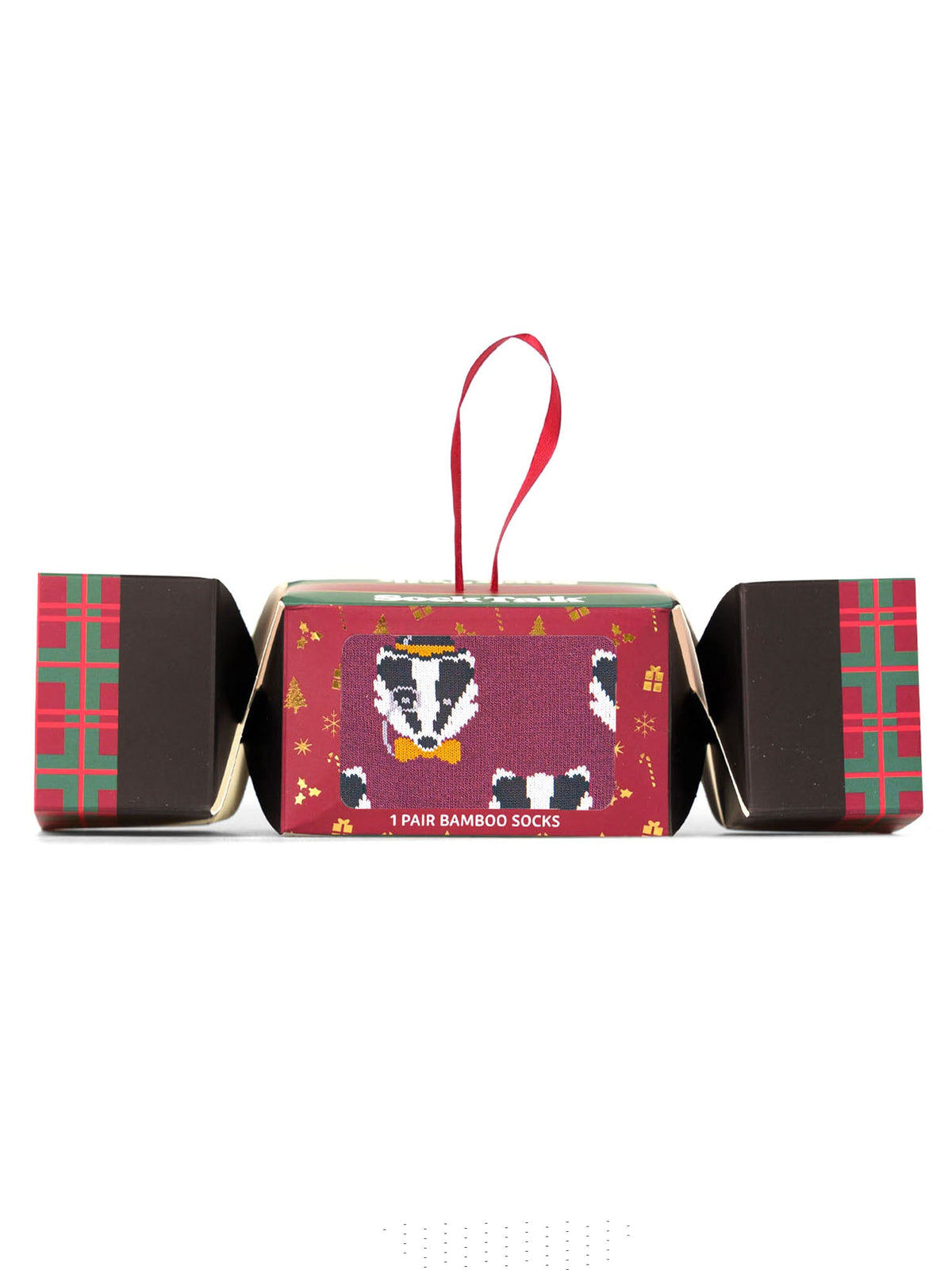 Dapper-Badger-Bamboo-Crew-Socks-Christmas-Cracker-Gift-Box-in-Burgundy