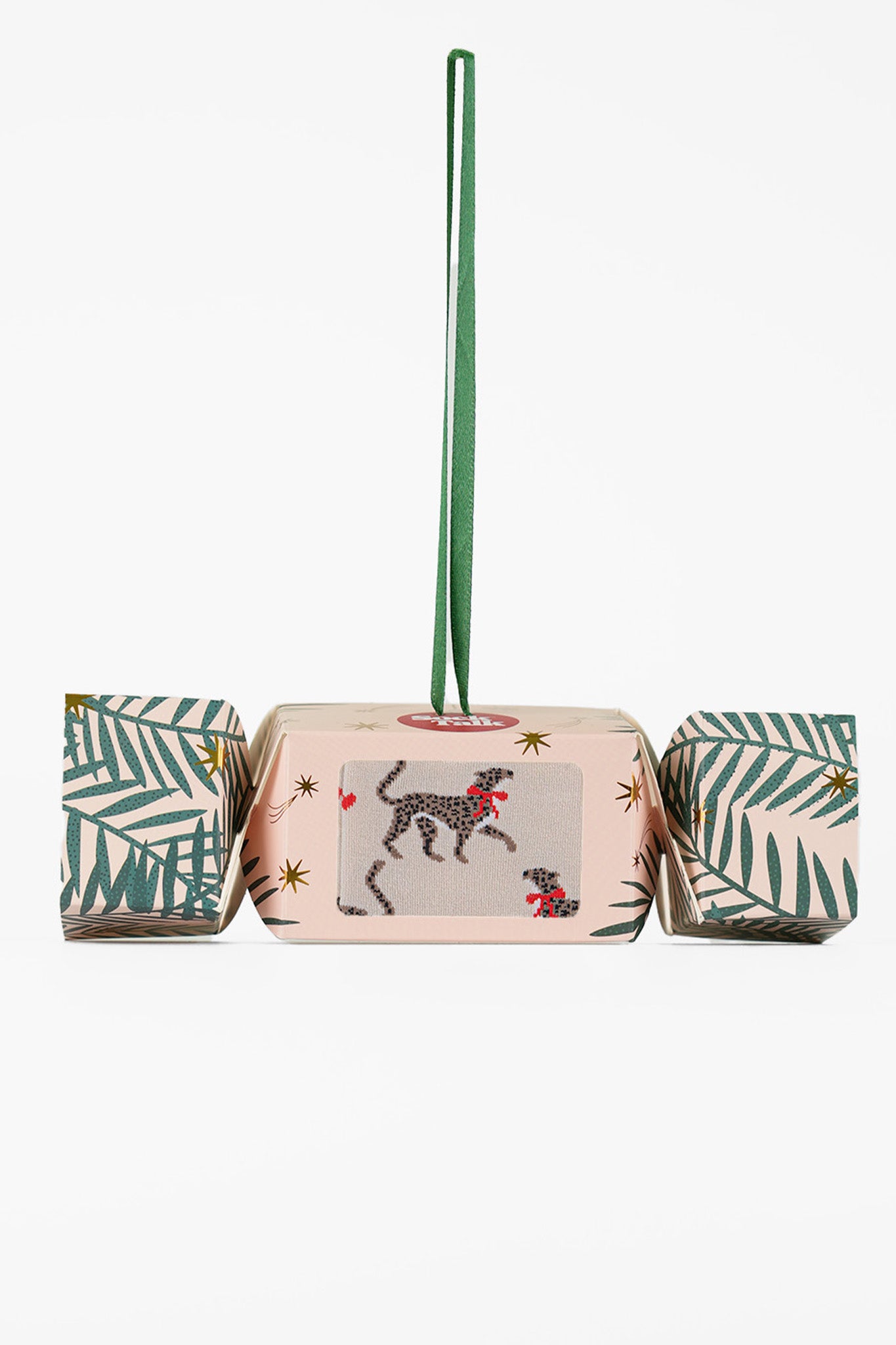 Winter Cheetah Bamboo Ankle Socks in a Christmas Cracker Gift Box