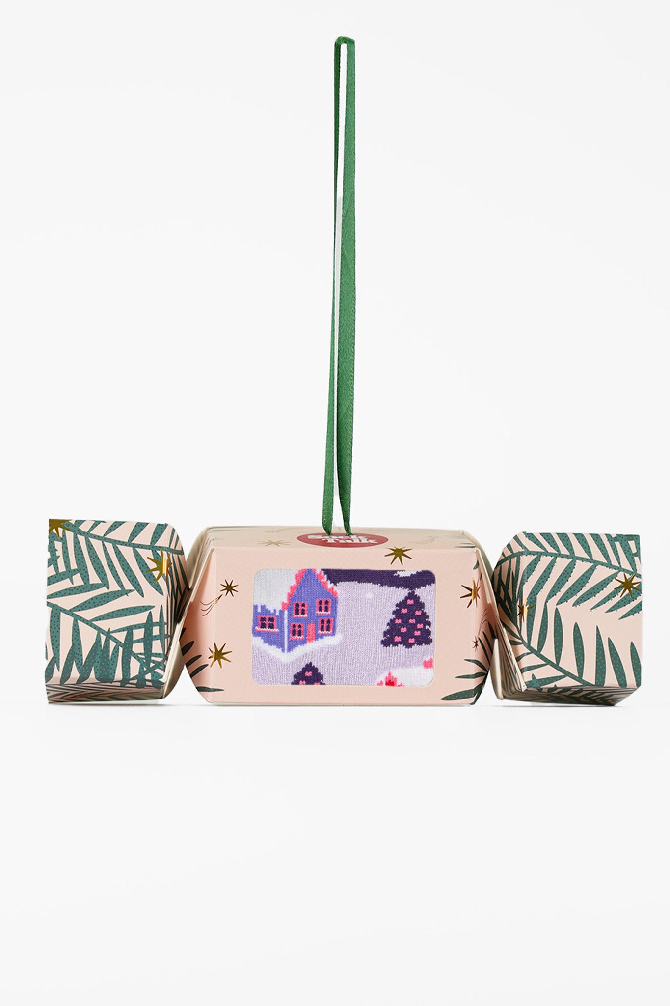 Winter Village Bamboo Ankle Socks in a Christmas Cracker Gift Box