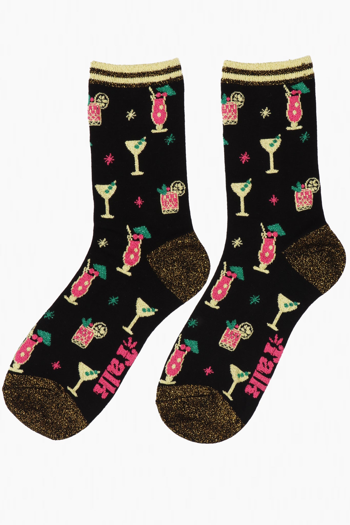 Women's Glitter Bamboo Socks Cocktail Party Novelty Ankle Socks