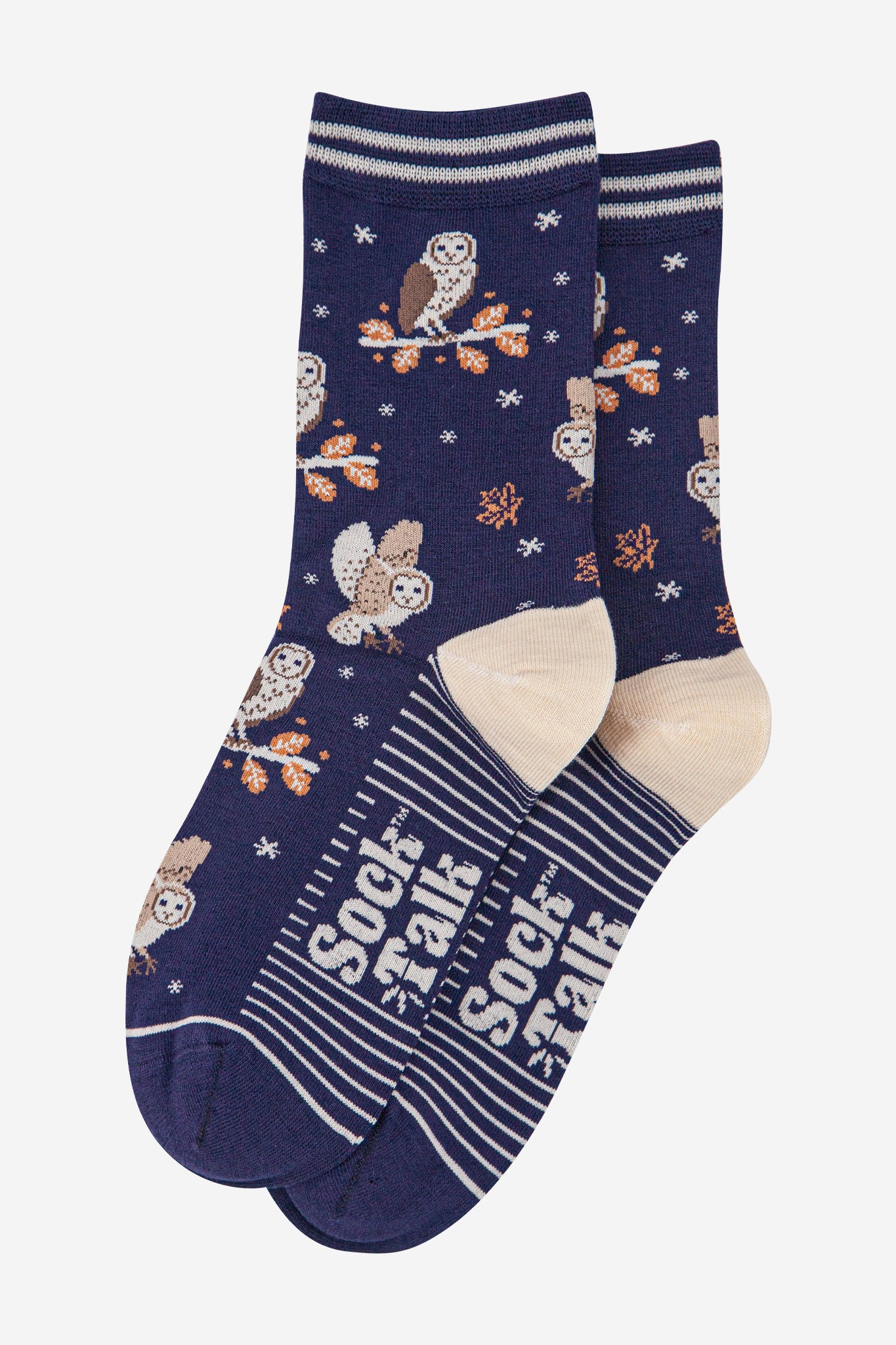 Barn Owl Bamboo Socks in a Christmas Cracker Gift Box