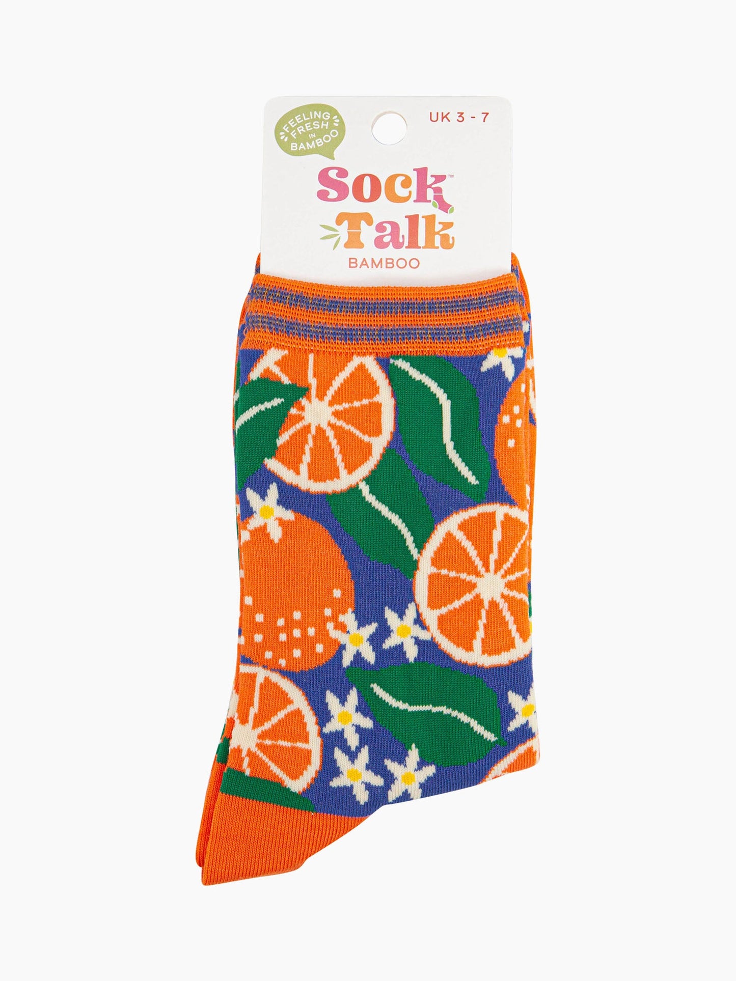 womens-bamboo-socks-blue-orange-tree-in-sock-talk-packaging-uk-size-3-7