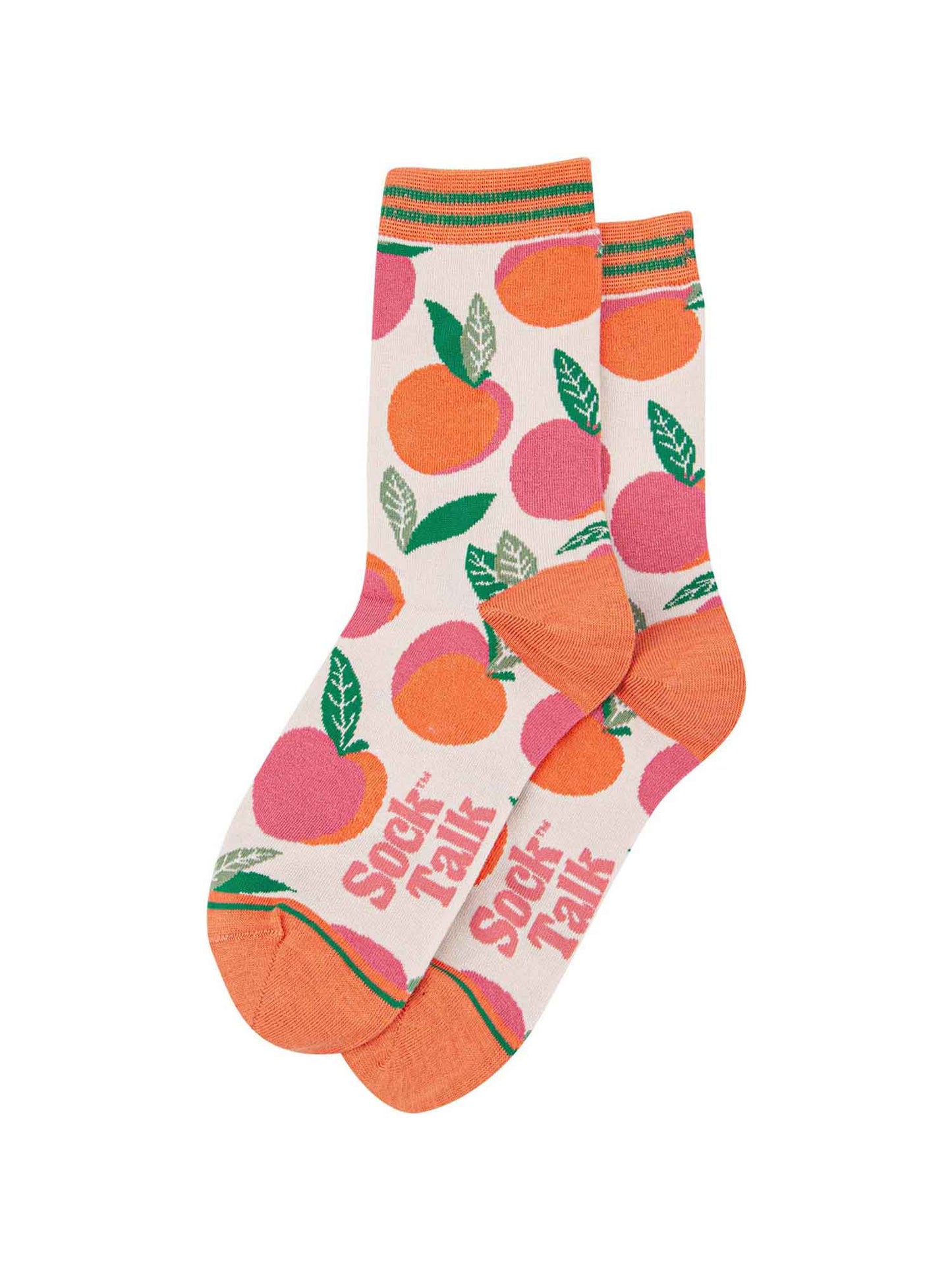 womens peach pattern bamboo ankle socks