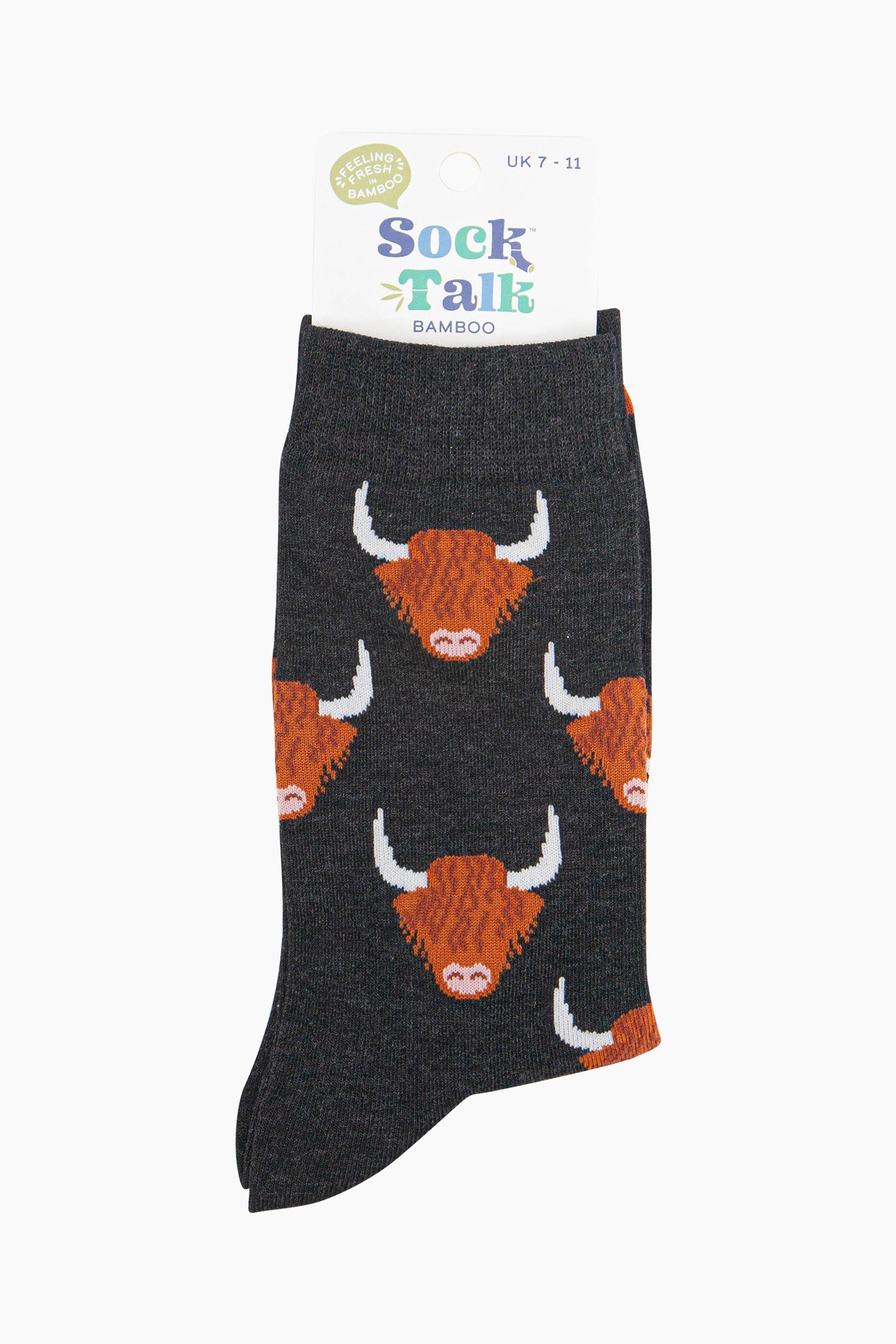 mens-bamboo-socks-black-highland-cow-in-sock-talk-packaing-uk-size-7-11