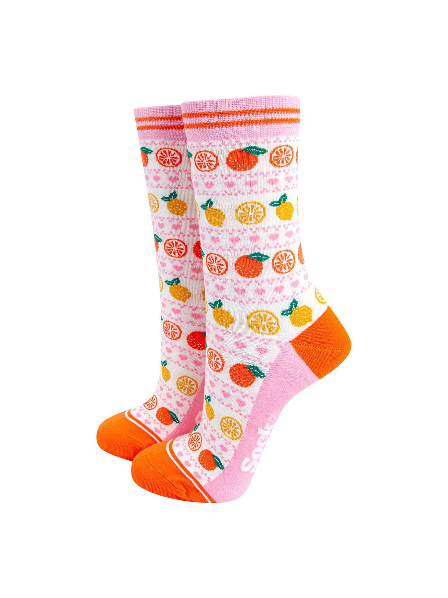Oranges-&-Lemons-Bamboo-Socks-in-White-Mannequin