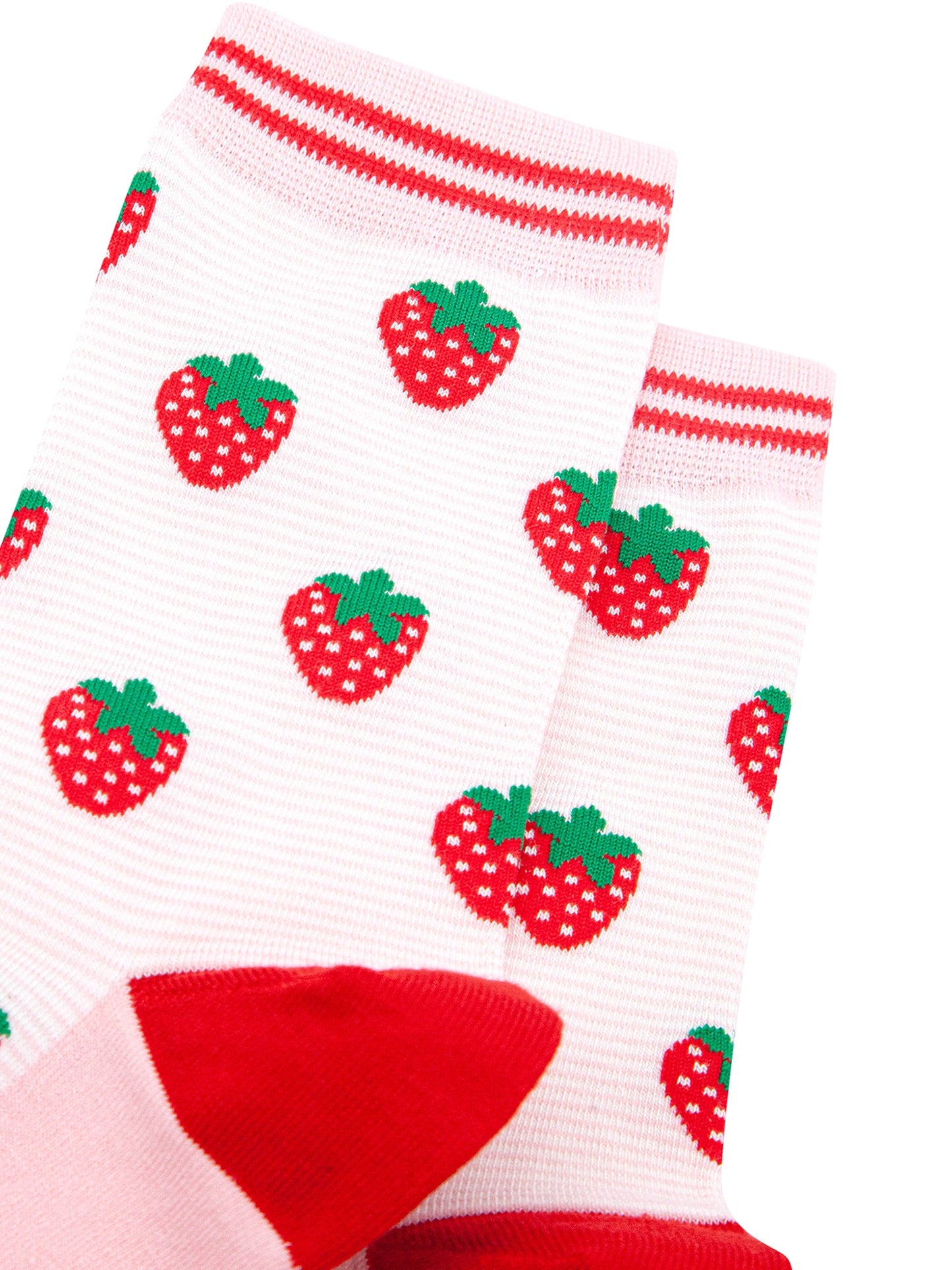 Strawberries-Bamboo-Socks-in-Light-Pink-Closeup