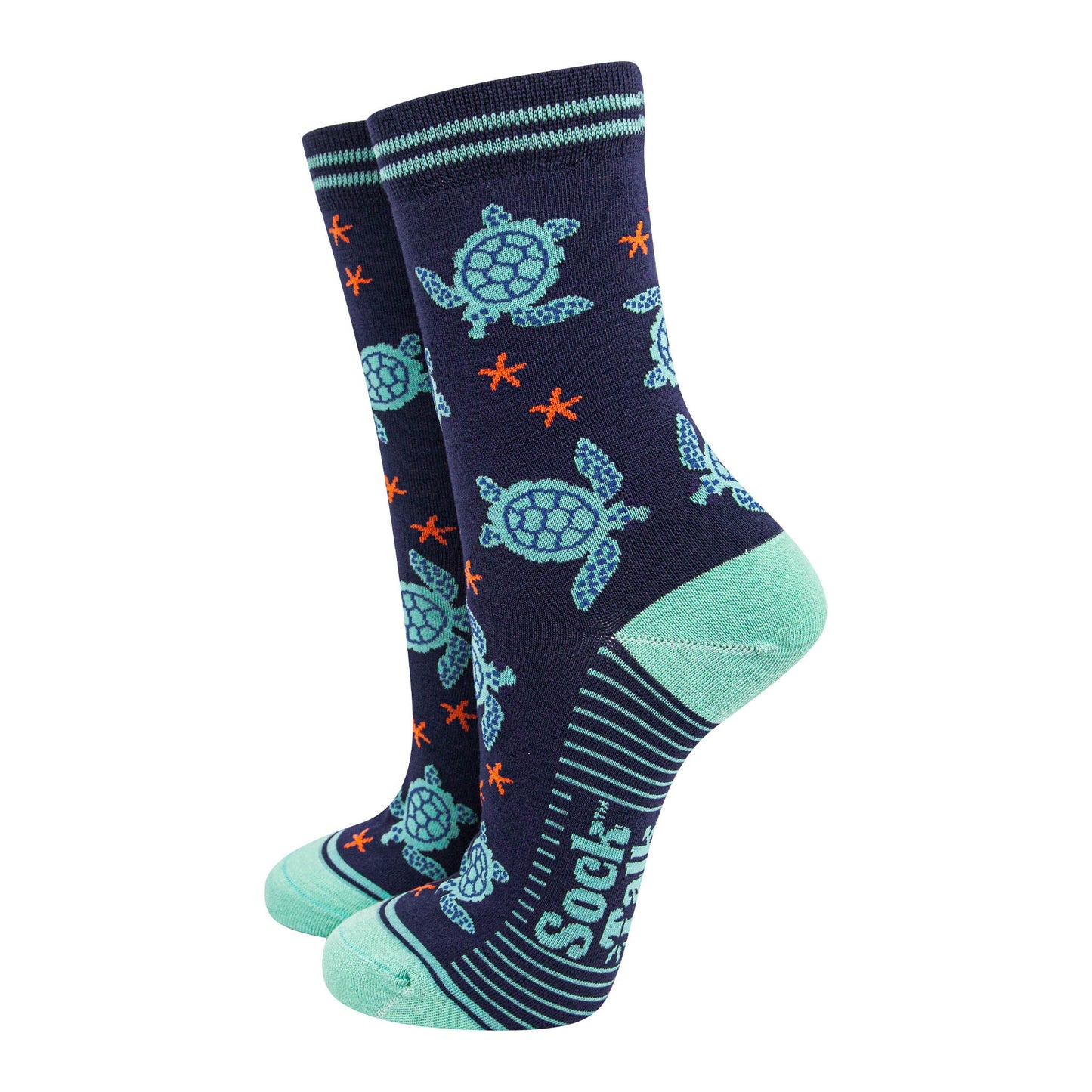 womens-socks-gift-box-blue-sealife-bamboo-turles-navy
