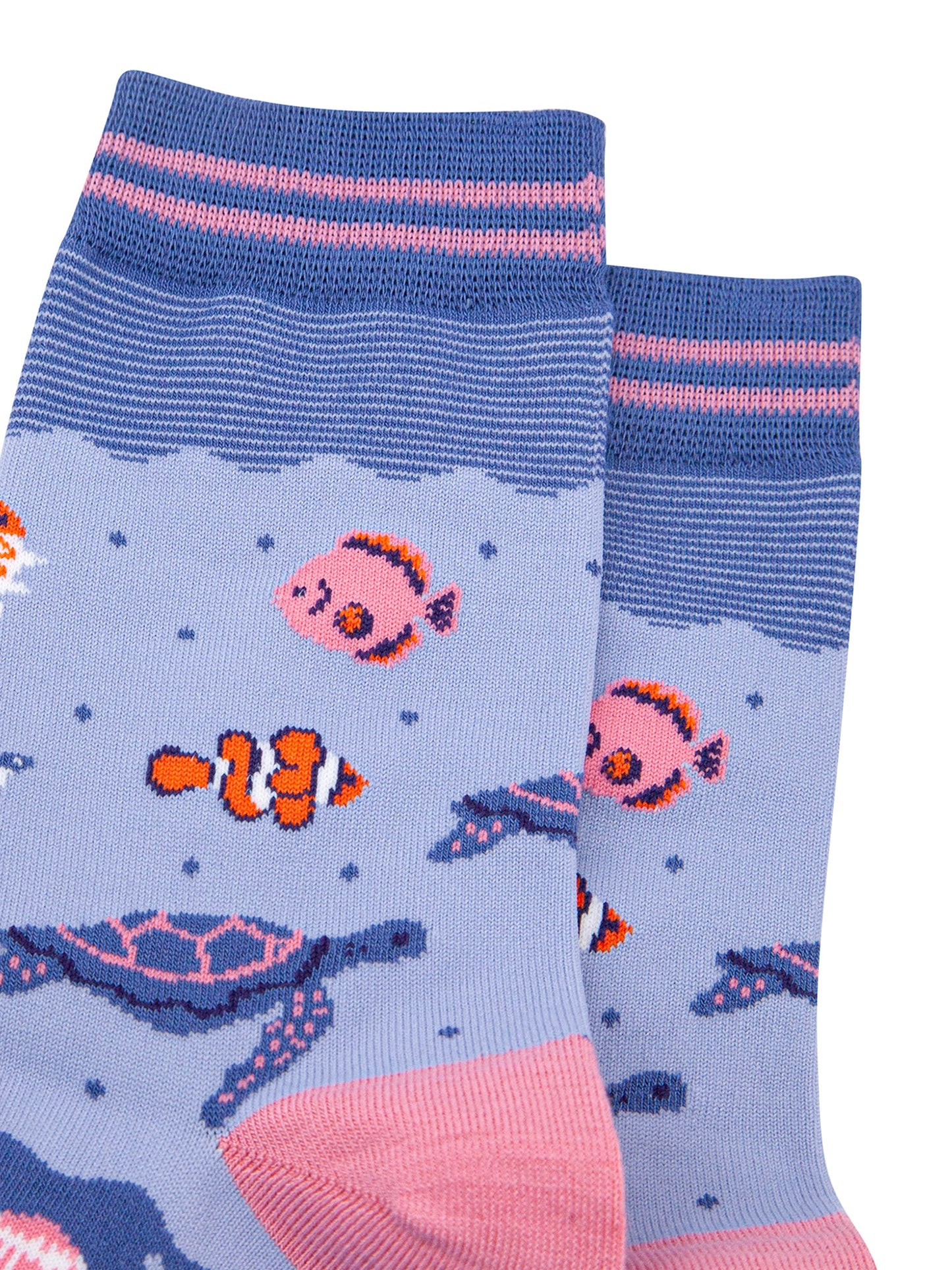 Under-The-Sea-Bamboo-Socks-in-Blue-closeup