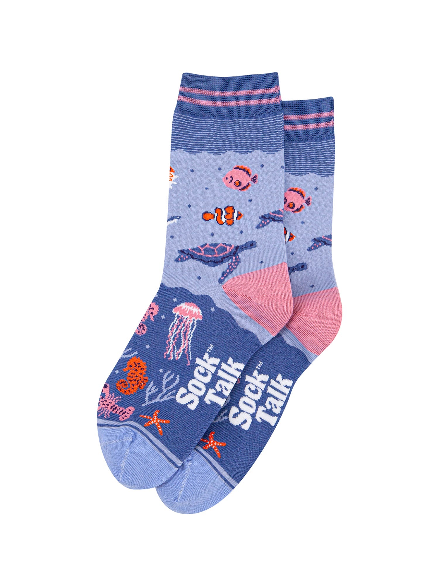 Under-The-Sea-Bamboo-Socks-in-Blue-flatlay