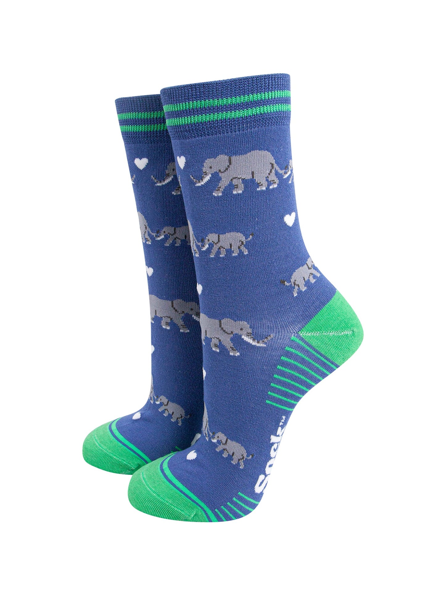Baby-Elephants-Bamboo-Socks-in-Blue-On-Mannequin