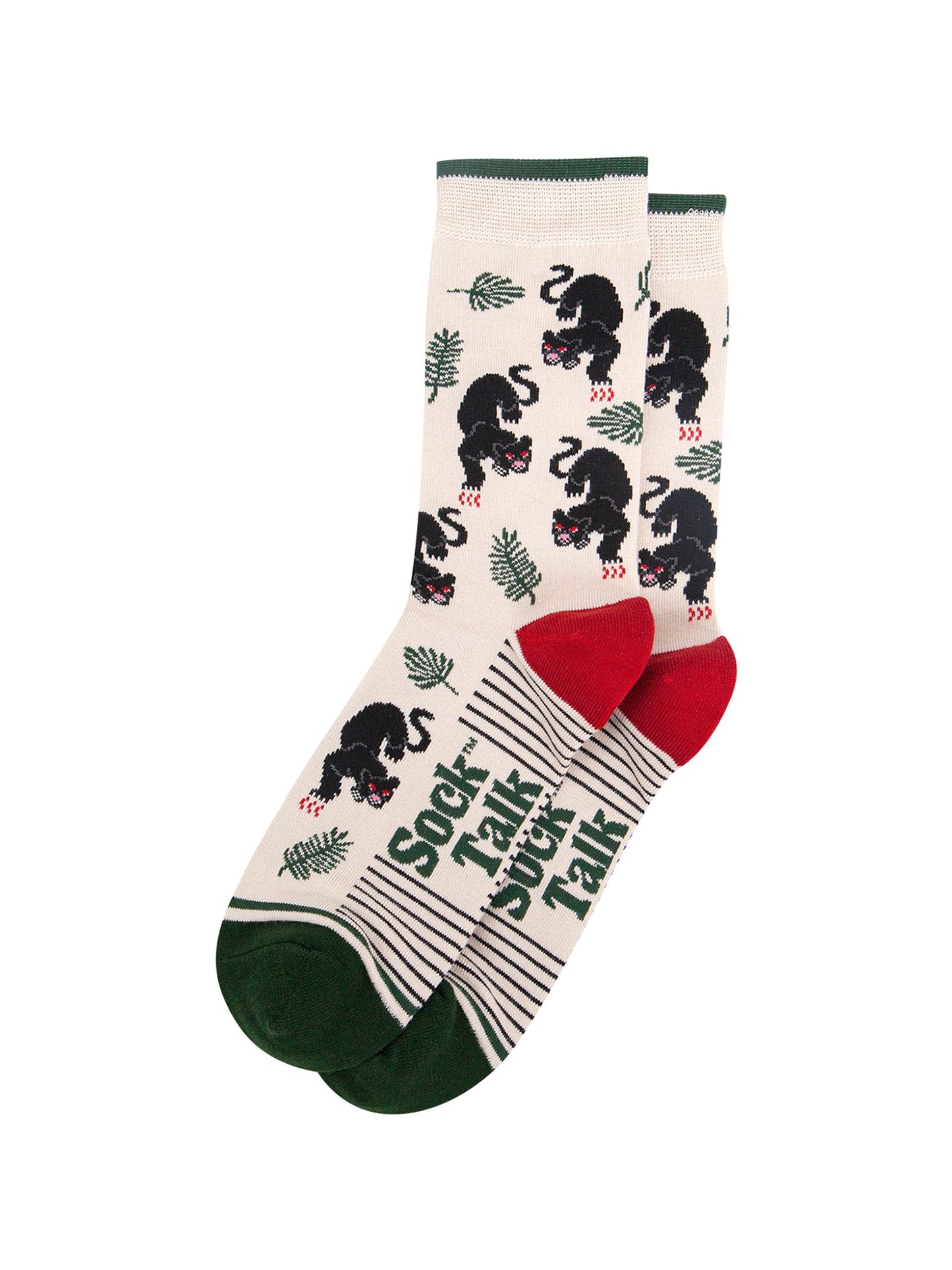 Black-Panther-Jungle-Bamboo-Socks-in-Cream-Lying-Flat