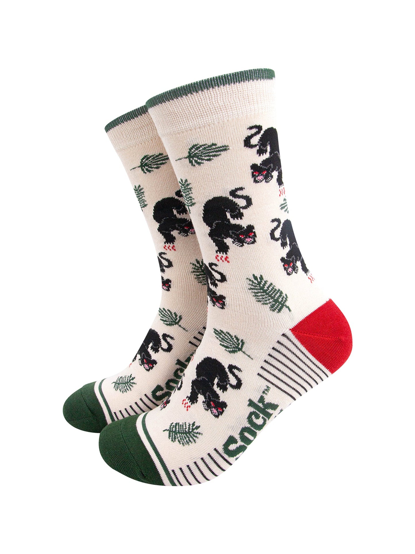 Black-Panther-Jungle-Bamboo-Socks-in-Cream-Mannequin