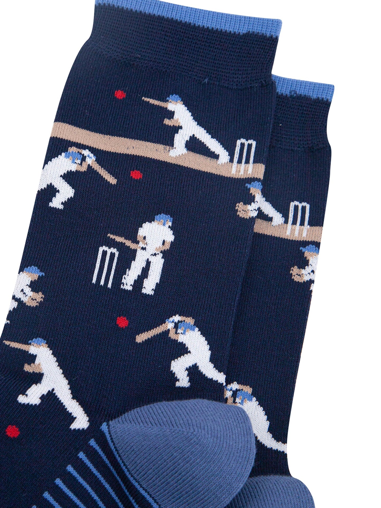 Sport-Bamboo-Crew-Socks-for-Men-Navy-Blue-Cricket-Closeup