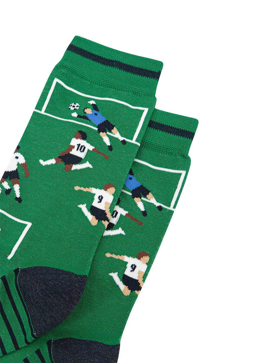 mens-bamboo-socks-green-football-players-close-up-goalkeeper-in-blue-jumping-to-save-a-goal-team-of-players-on-pitch