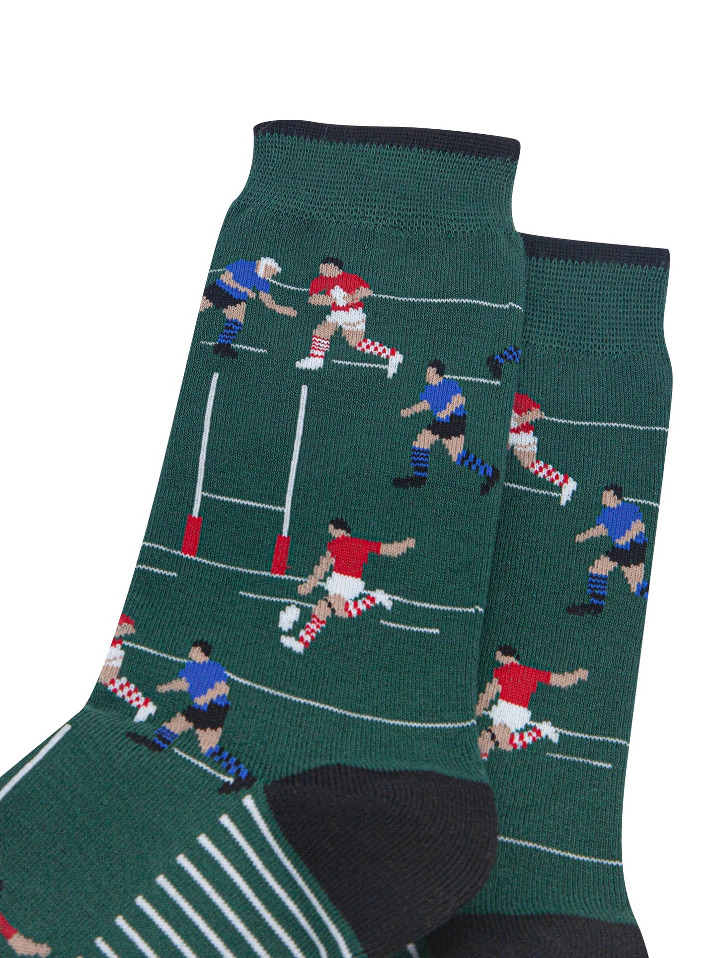 Rugby-Players-Men's-Bamboo-Socks-in-Forest-Green-Close-Up