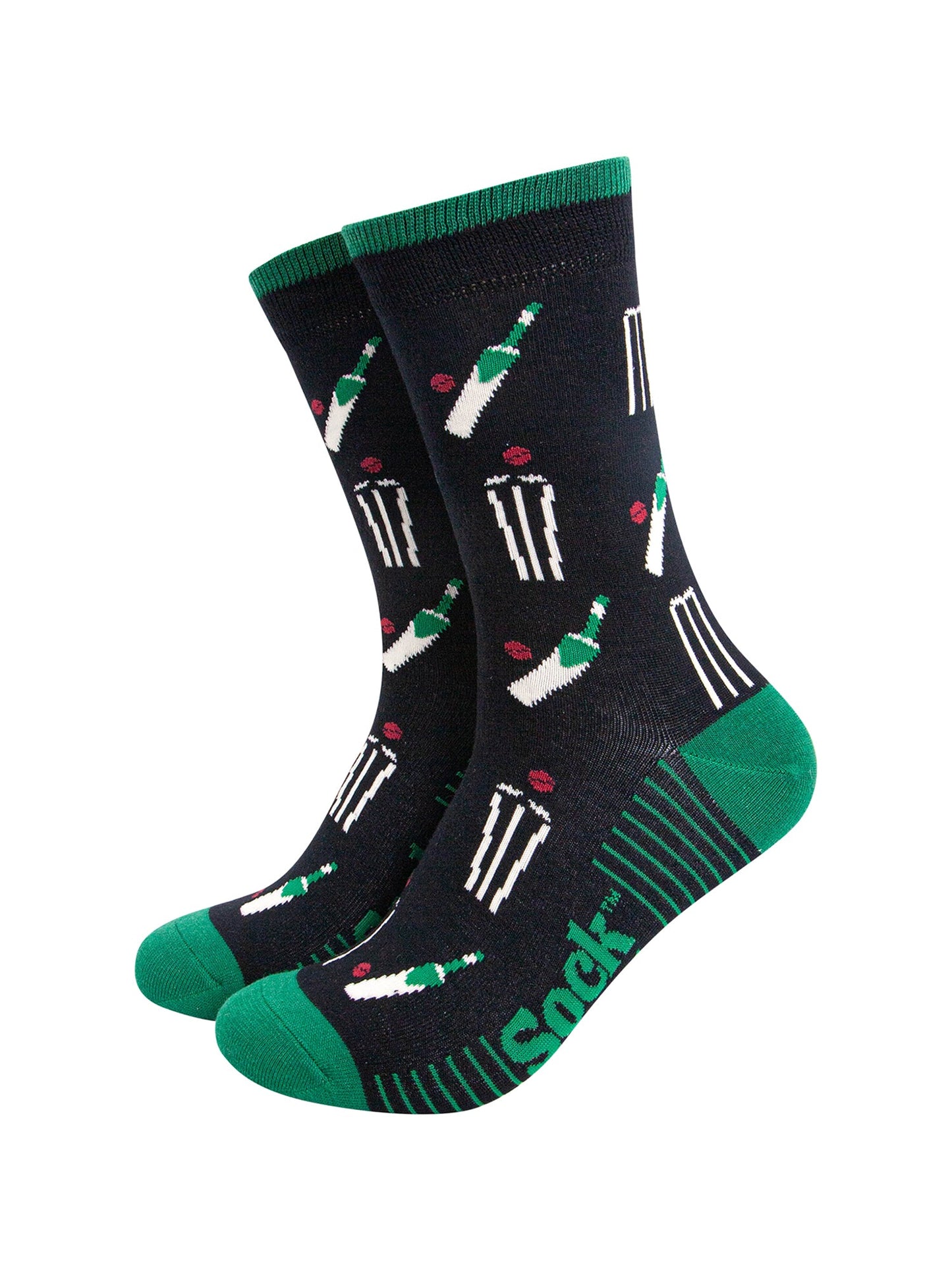 Cricket-Stumps-Bamboo-Socks-in-Black-Mannequin