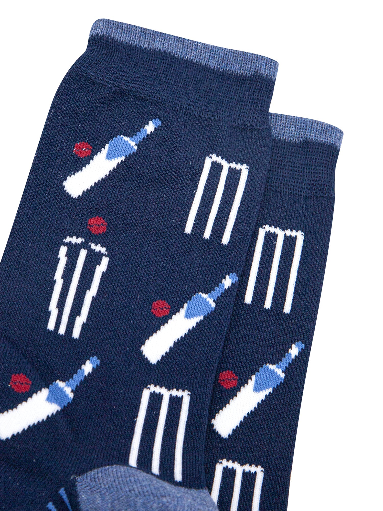 Cricket-Stumps-Bamboo-Socks-in-Navy-Blue-Closeup