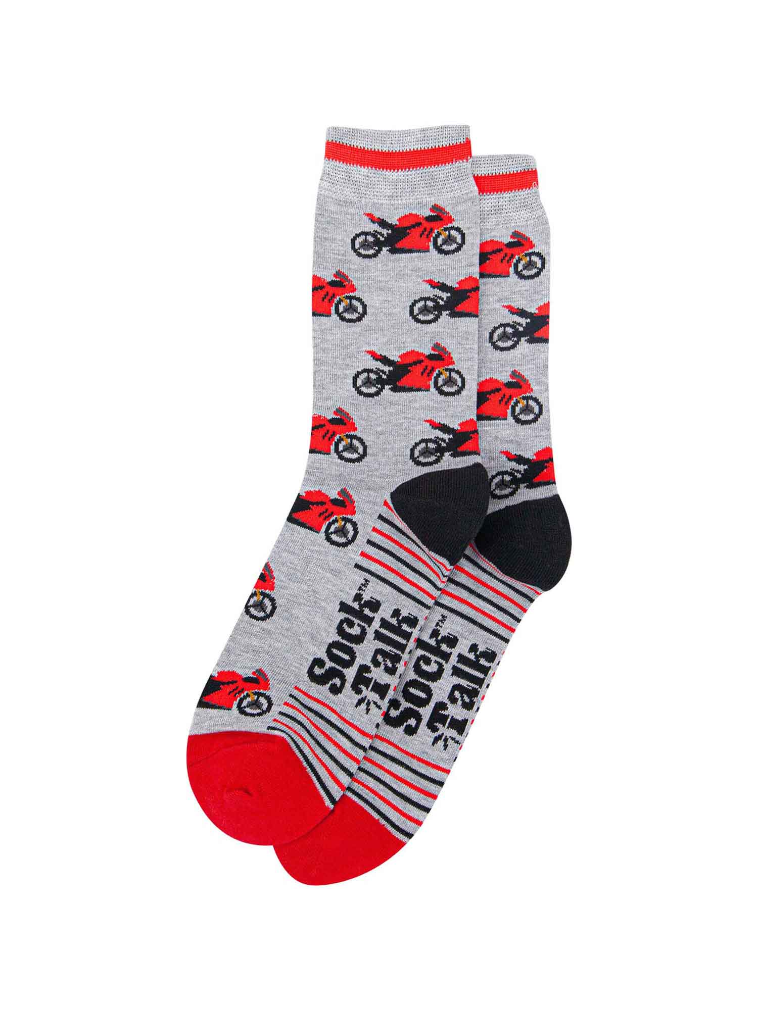 mens-bamboo-socks-light-grey-red-motorbikes-laying-flat