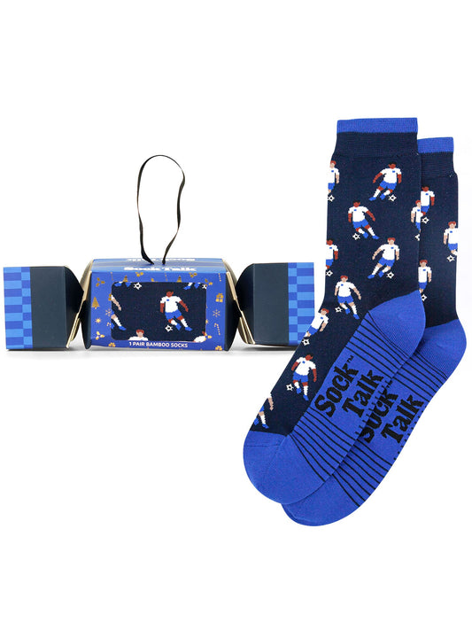 Football-Players-Bamboo-Crew-Socks-Christmas-Cracker-Gift-Box-in-Navy-Blue