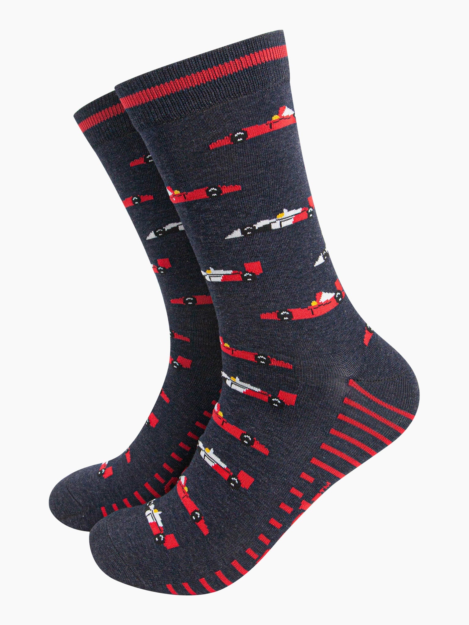 mens-bamboo-socks-navy-race-cars-patterm-f1-race-cars-red