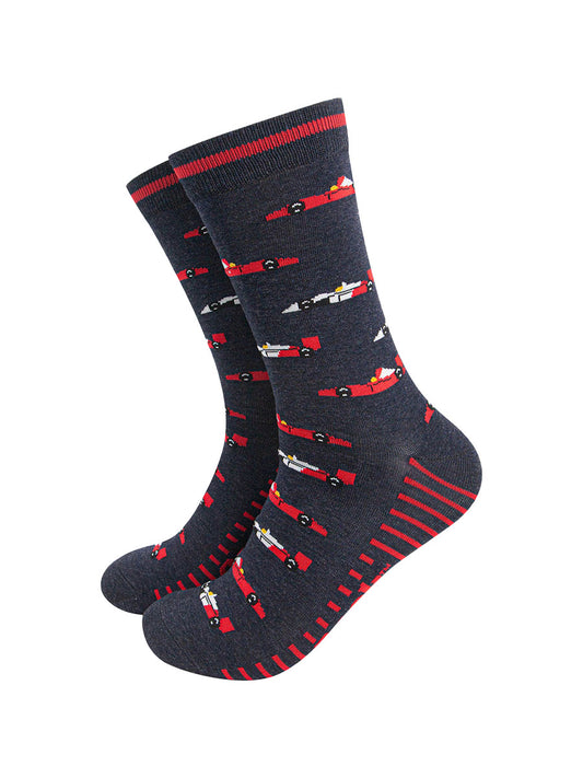 mens-bamboo-socks-navy-race-cars-patterm-f1-race-cars-red
