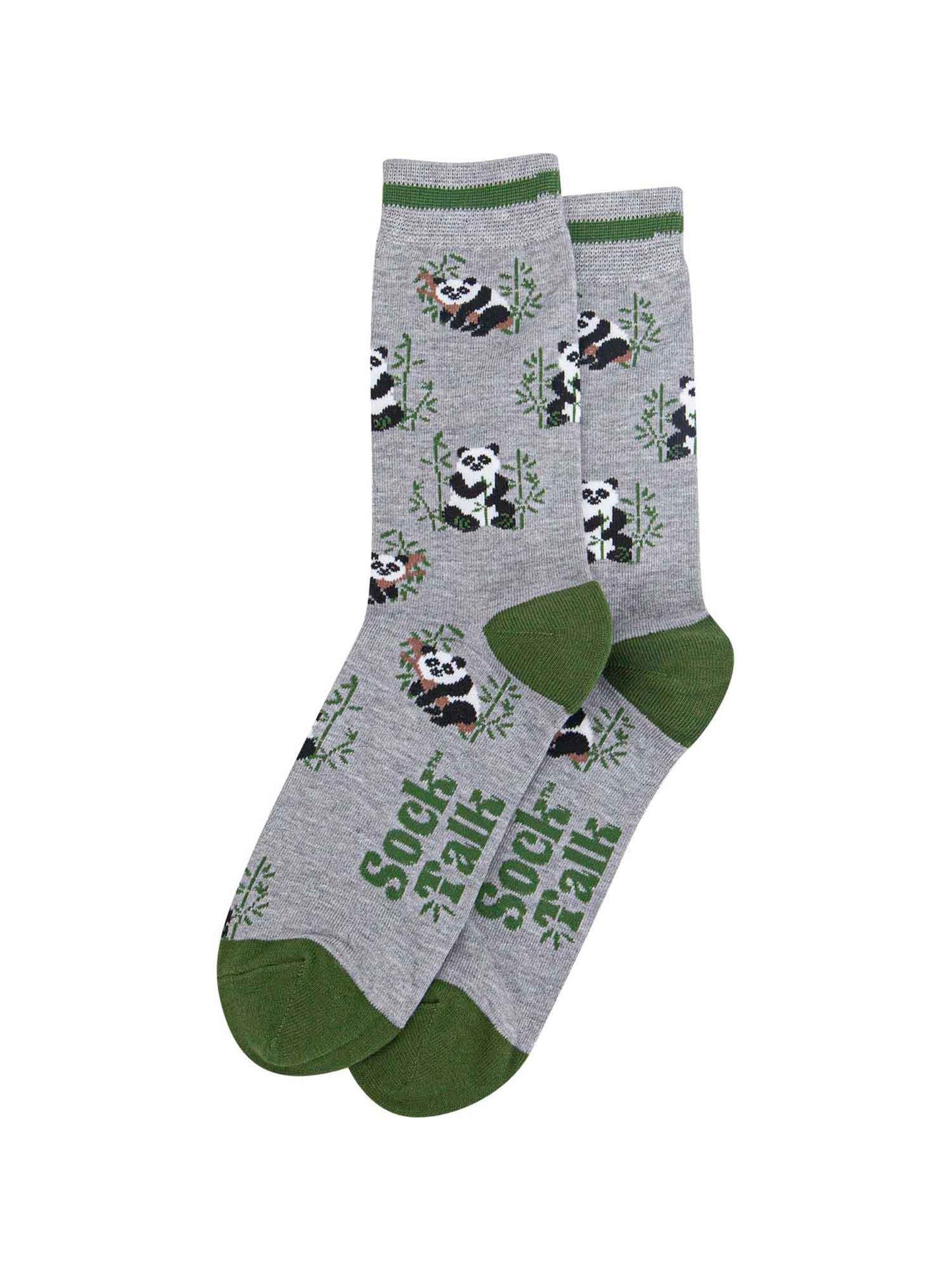 mens-bamboo-socks-grey-marl-panda-laying-flat