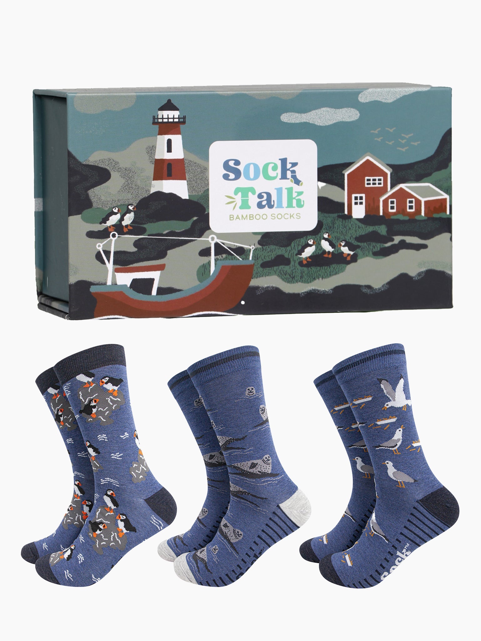 mens-bamboo-socks-gift-box-seaside-animals-three-pairs-dress-socks