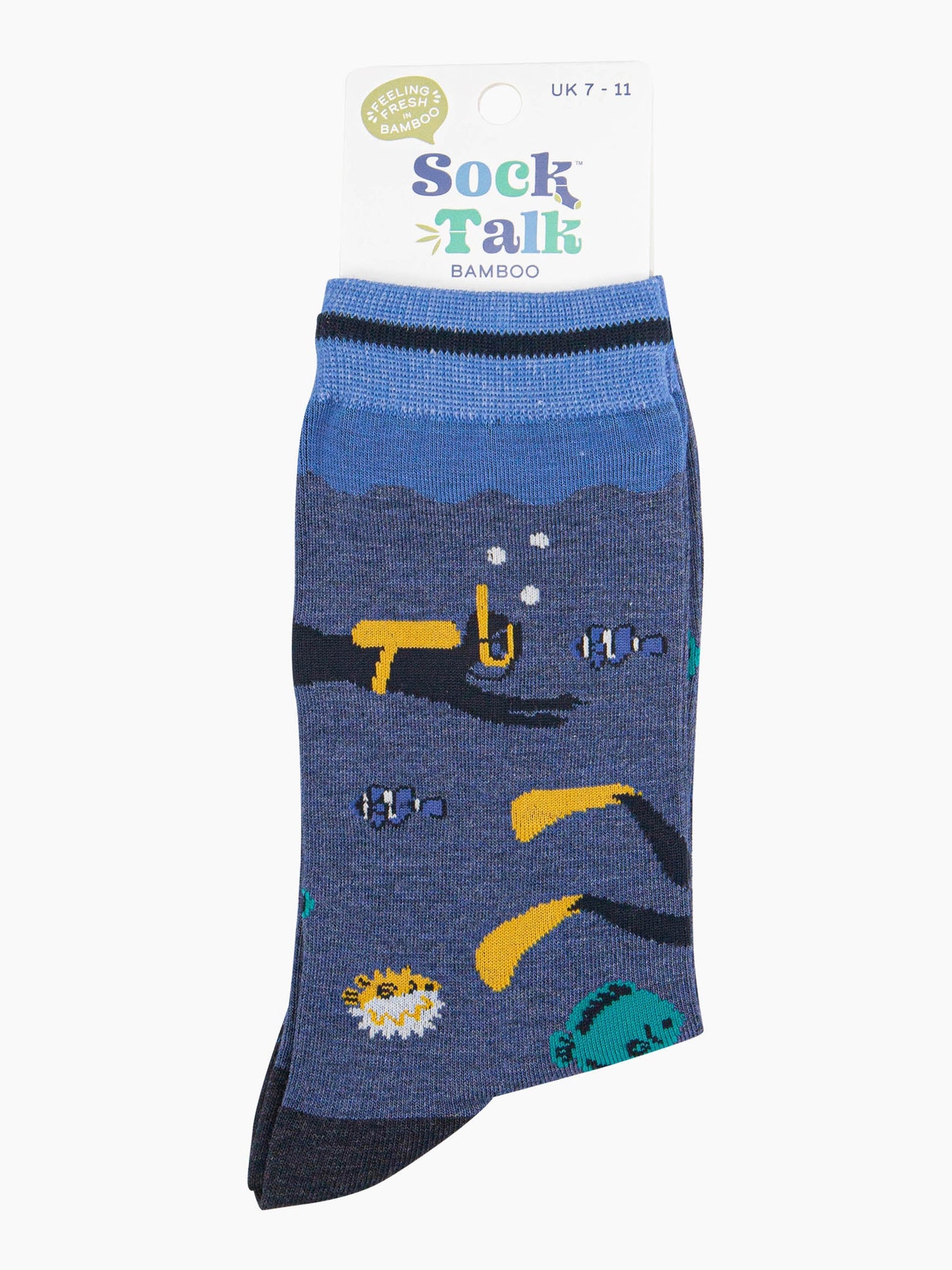 mens-bamboo-socks-denim-blue-scuba-diver-and-fish-in-sock-talk-packaging-uk-size-7-11