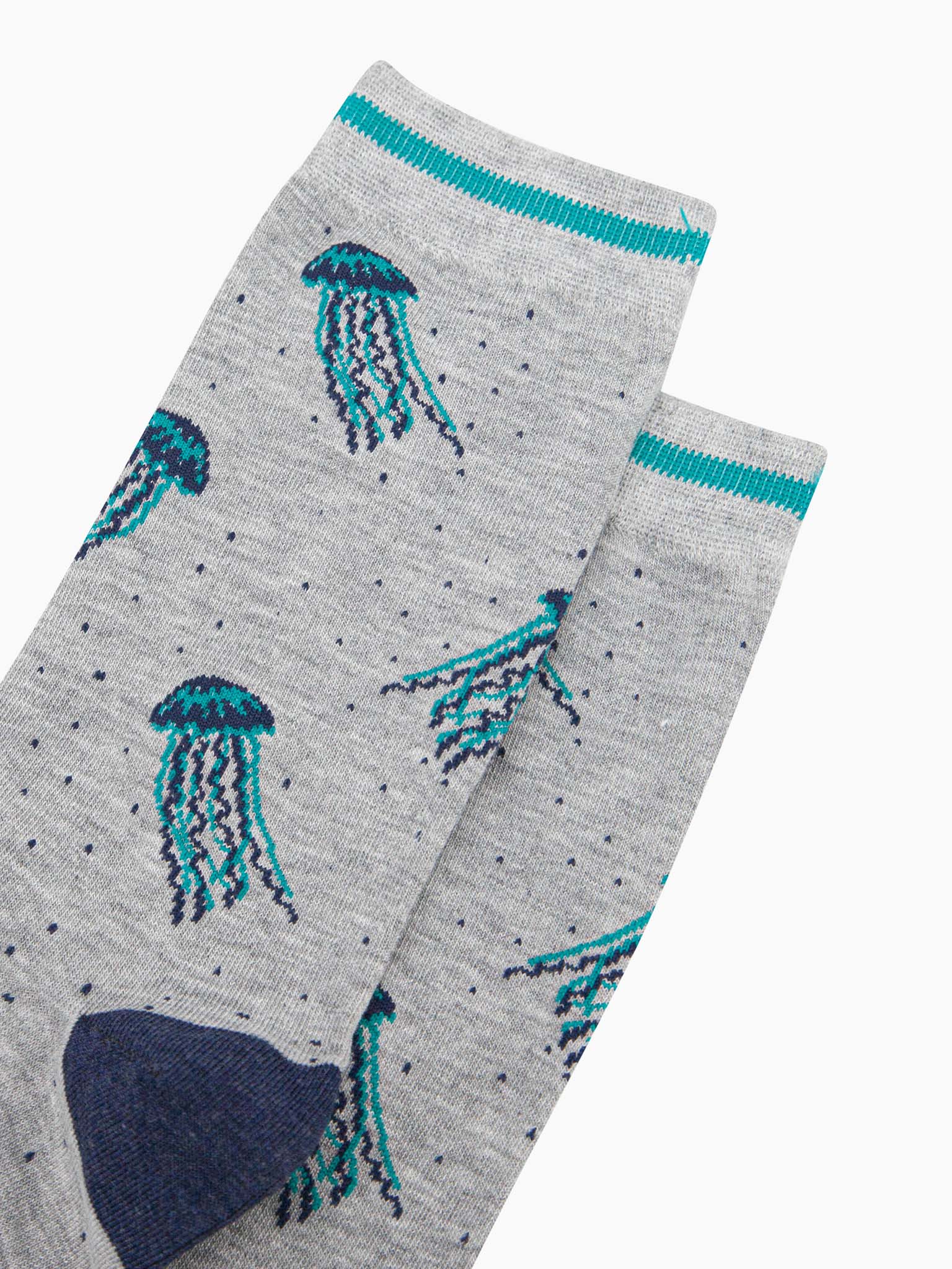 mens-bamboo-socks-grey-jellyfish-close-up-jelly-fish-are-electric-blue-and-are-swimming-underwater