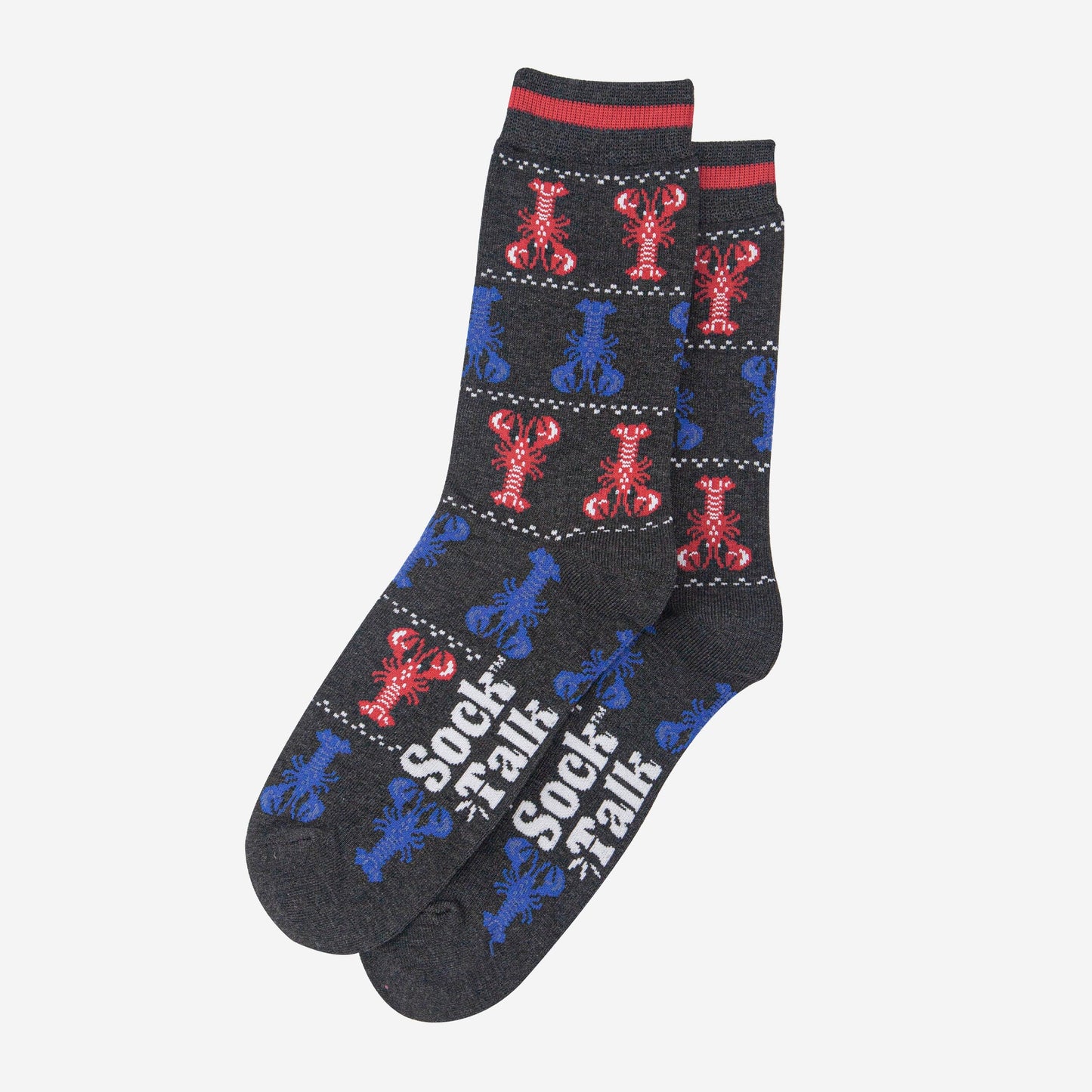 mens-bamboo-socks-black-lobsters-laying-flat
