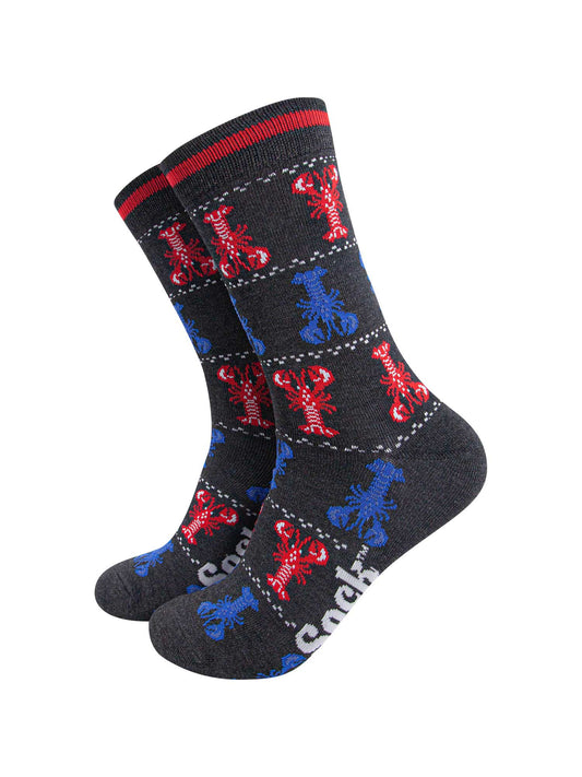 mens-bamboo-socks-black-lobsters-sealife