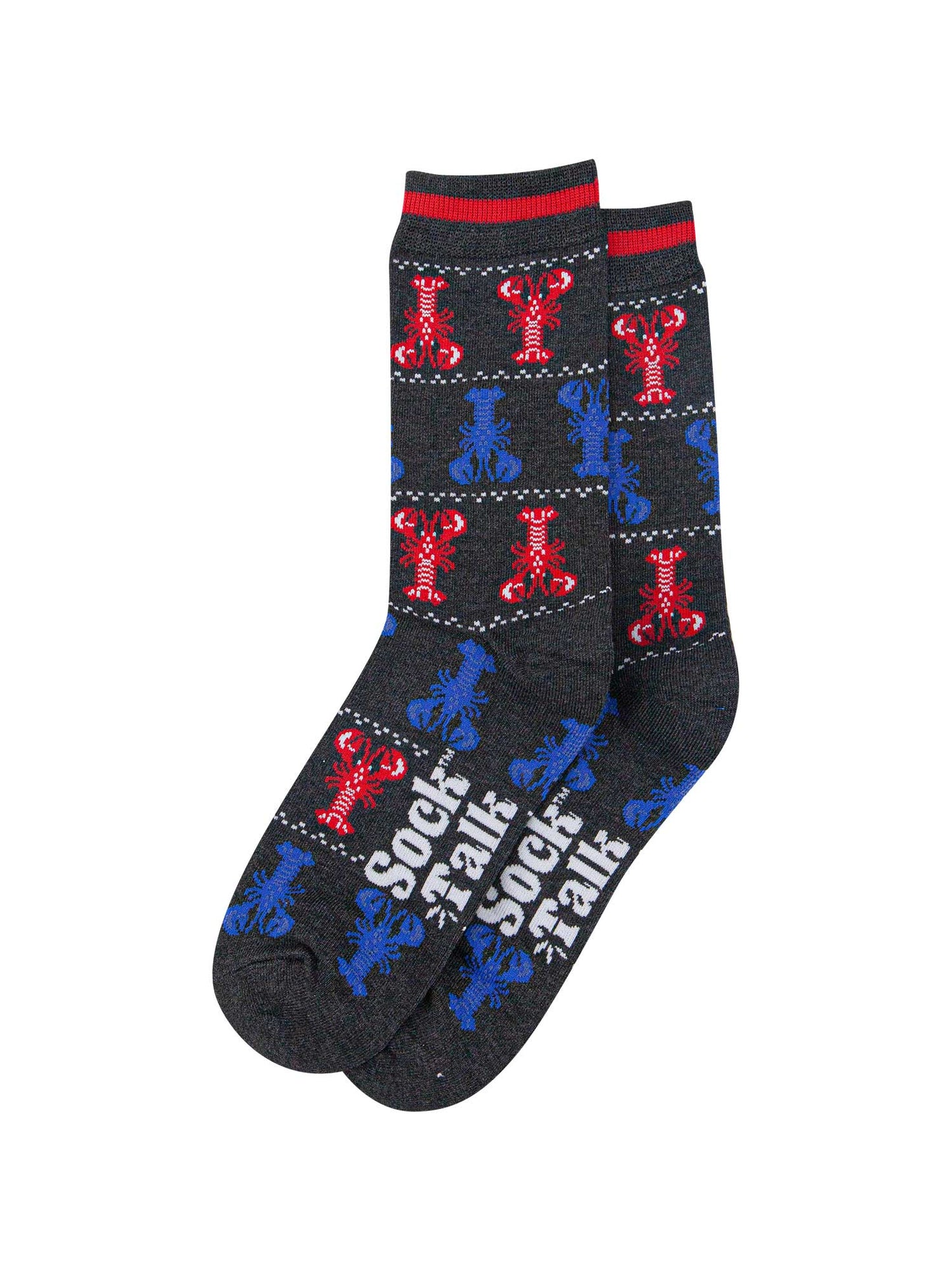 mens-bamboo-socks-black-lobsters-laying-flat