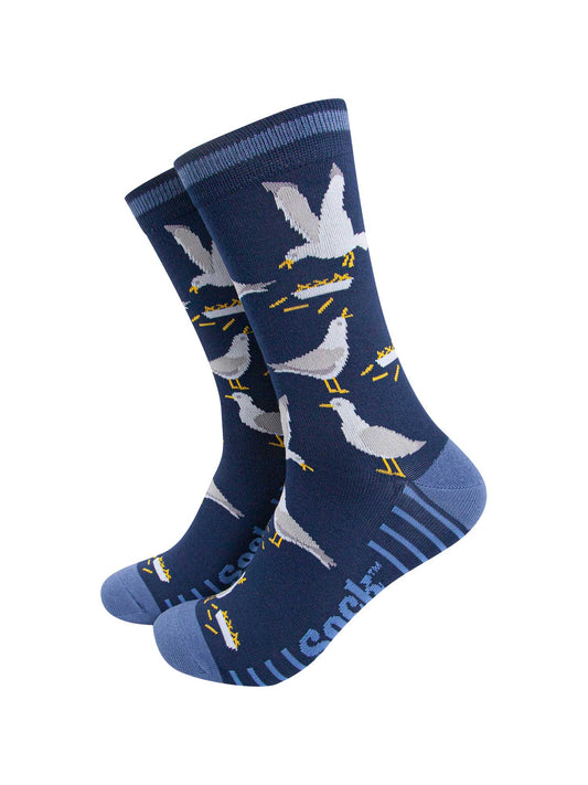 mens-bamboo-socks-navy-blue-denim-blue-seagulls-seabirds
