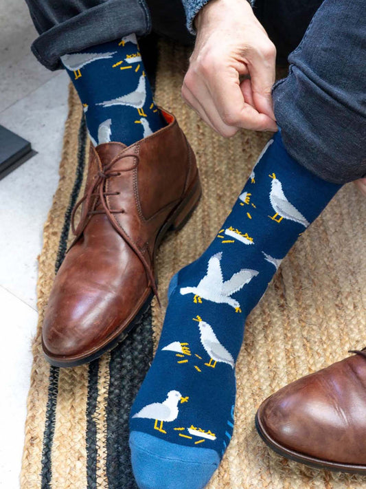 seagull-print-bamboo-socks-in-blue