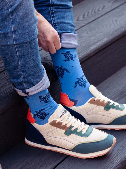 turtle-print-bamboo-socks-blue