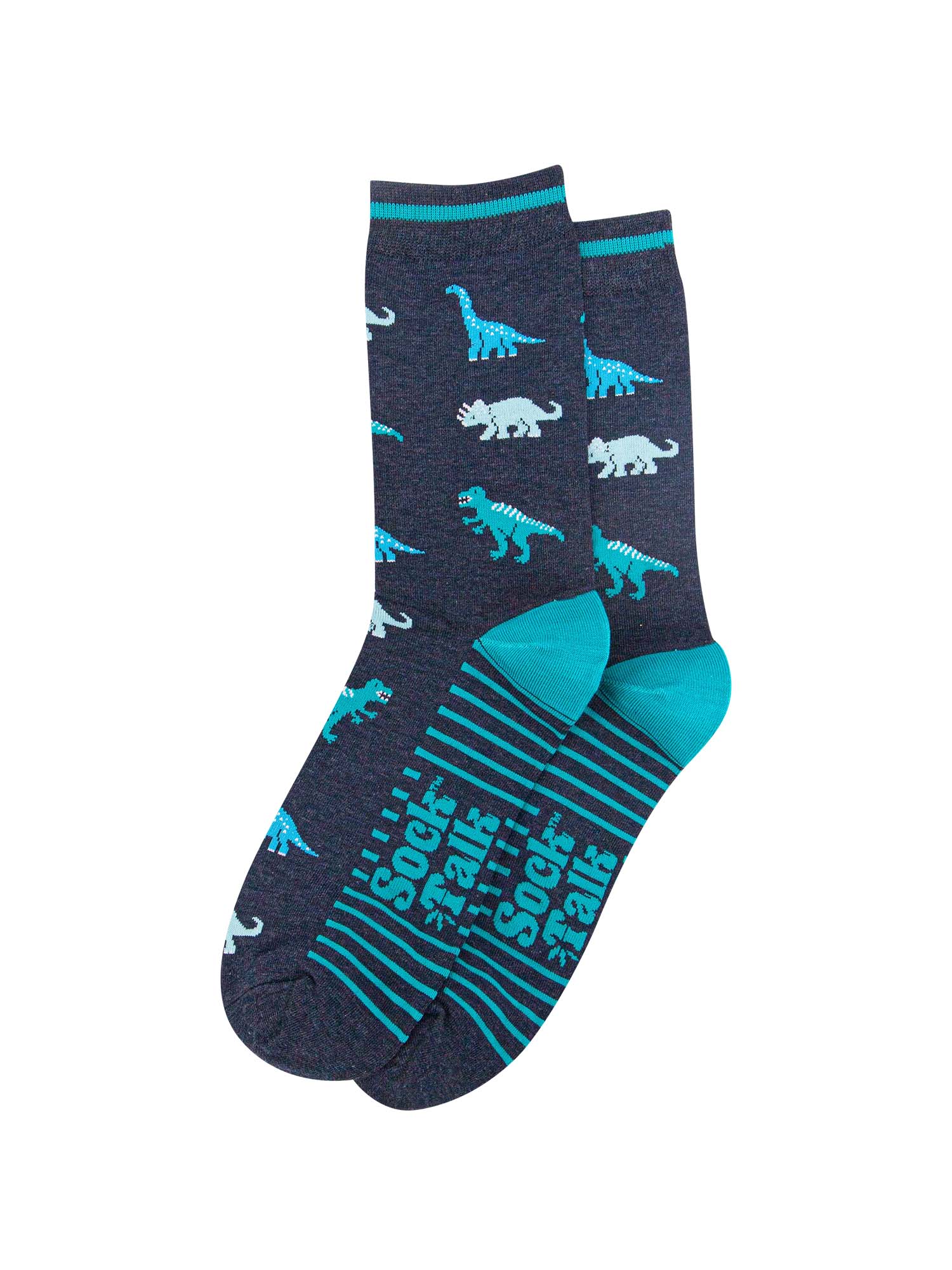 mens-bamboo-socks-navy-blue-dinosaurs-laying-flat-dino-pattern-repeats