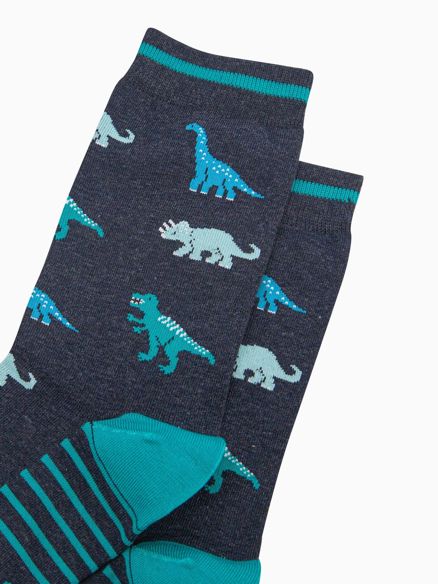 mens-bamboo-socks-navy-blue-dinosaurs-close-up-blue-dinos-trex-brontosaurus-triceratops