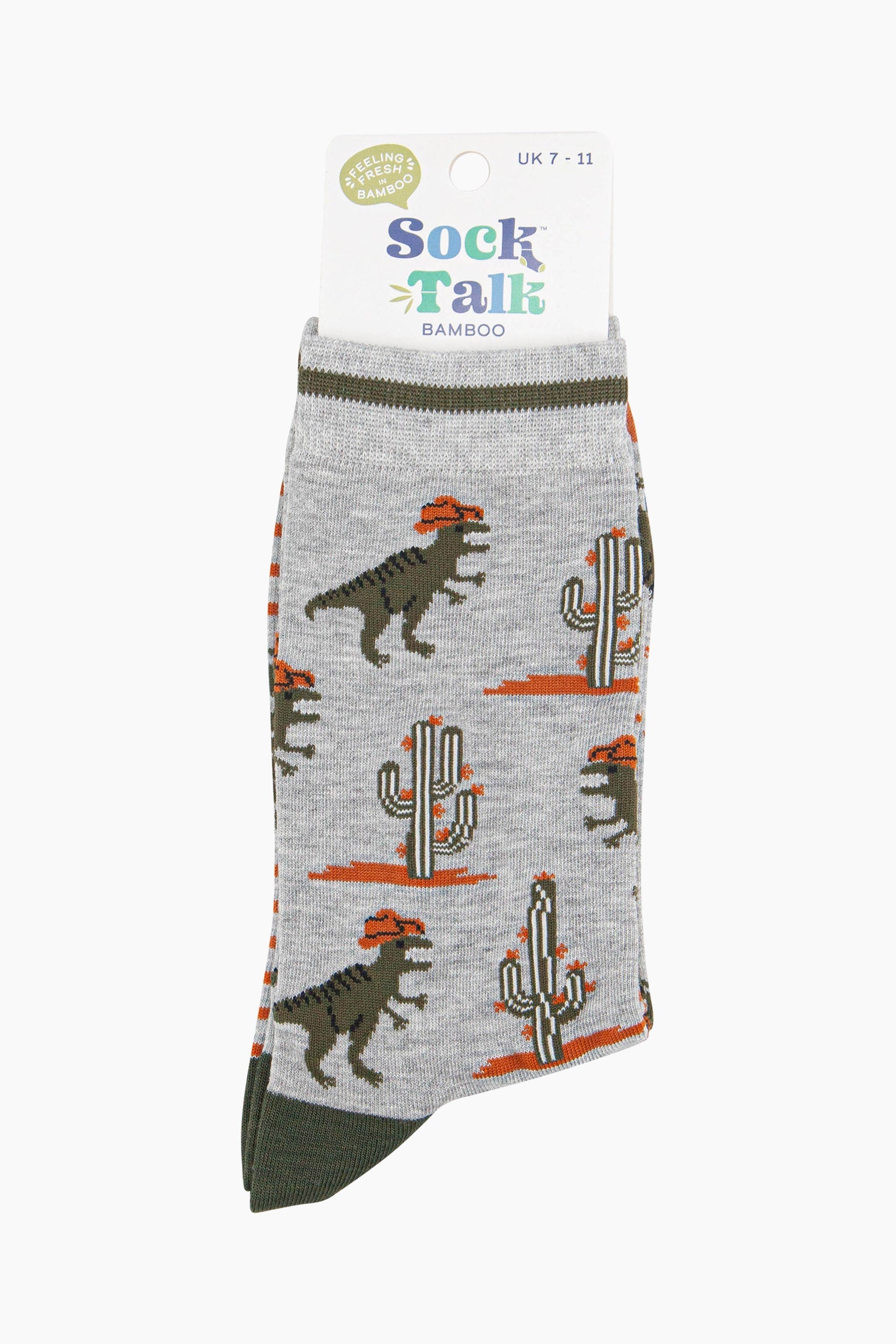 mens-bamboo-socks-grey-t-rex-cowboy-in-sock-talk-packaging-uk-size-7-11