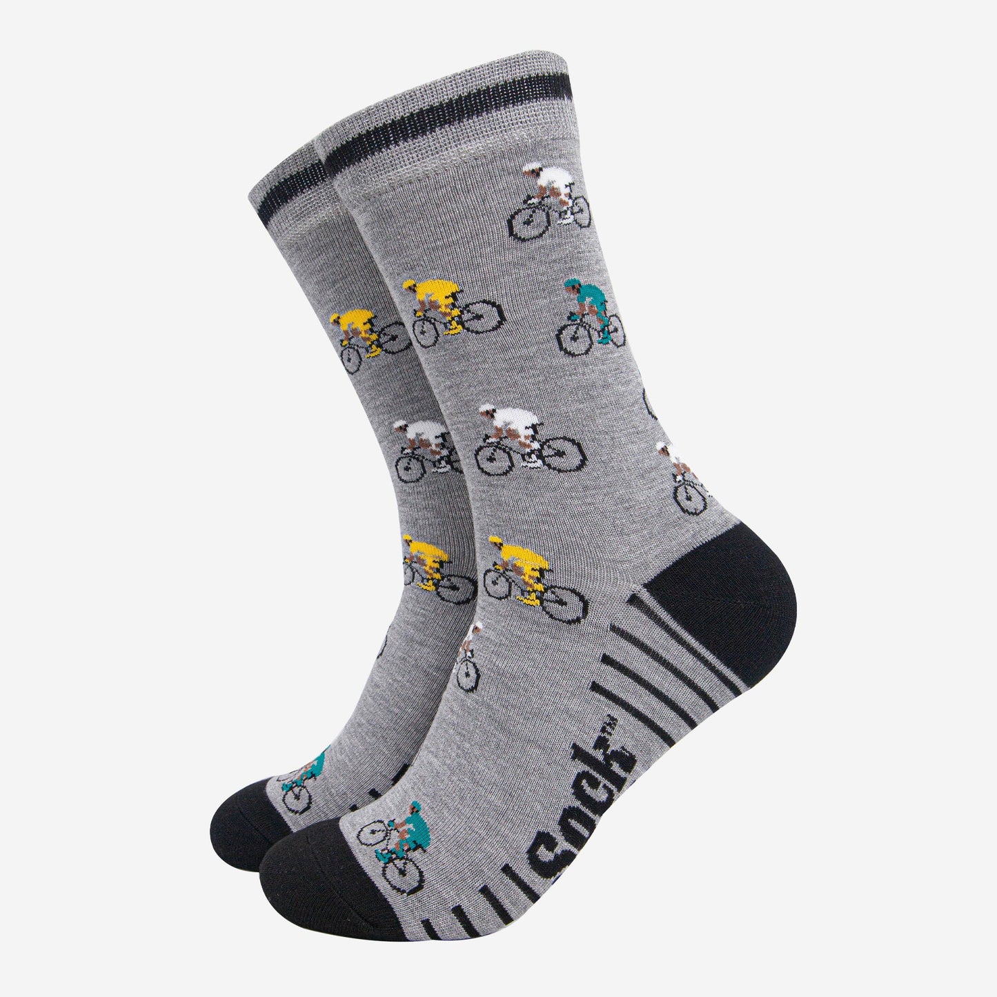 mens-bamboo-socks-grey-marl-black-mountain-bikes-cycling