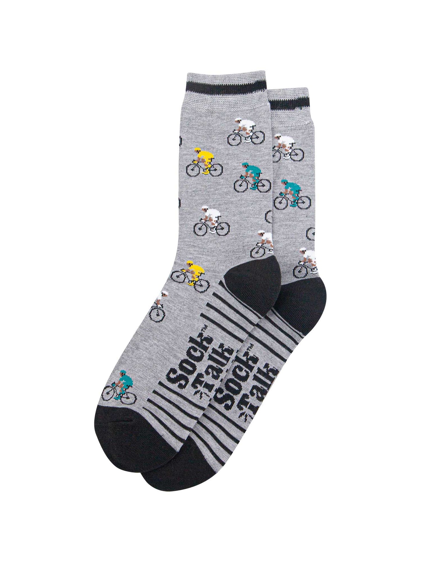 mens-bamboo-socks-grey-marl-black-mountain-bikes-laying-flat