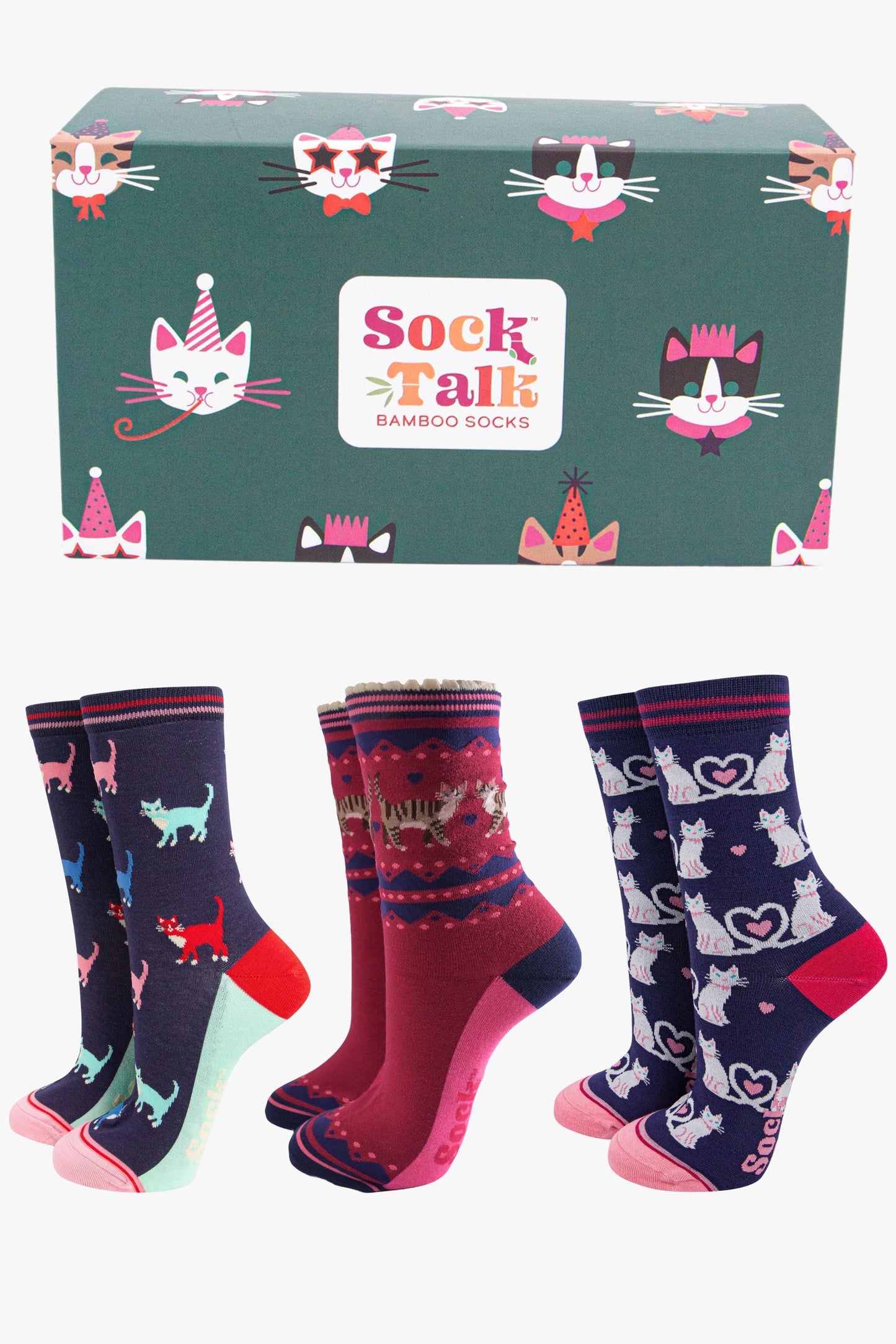 womens-socks-gift-box-navy-cats