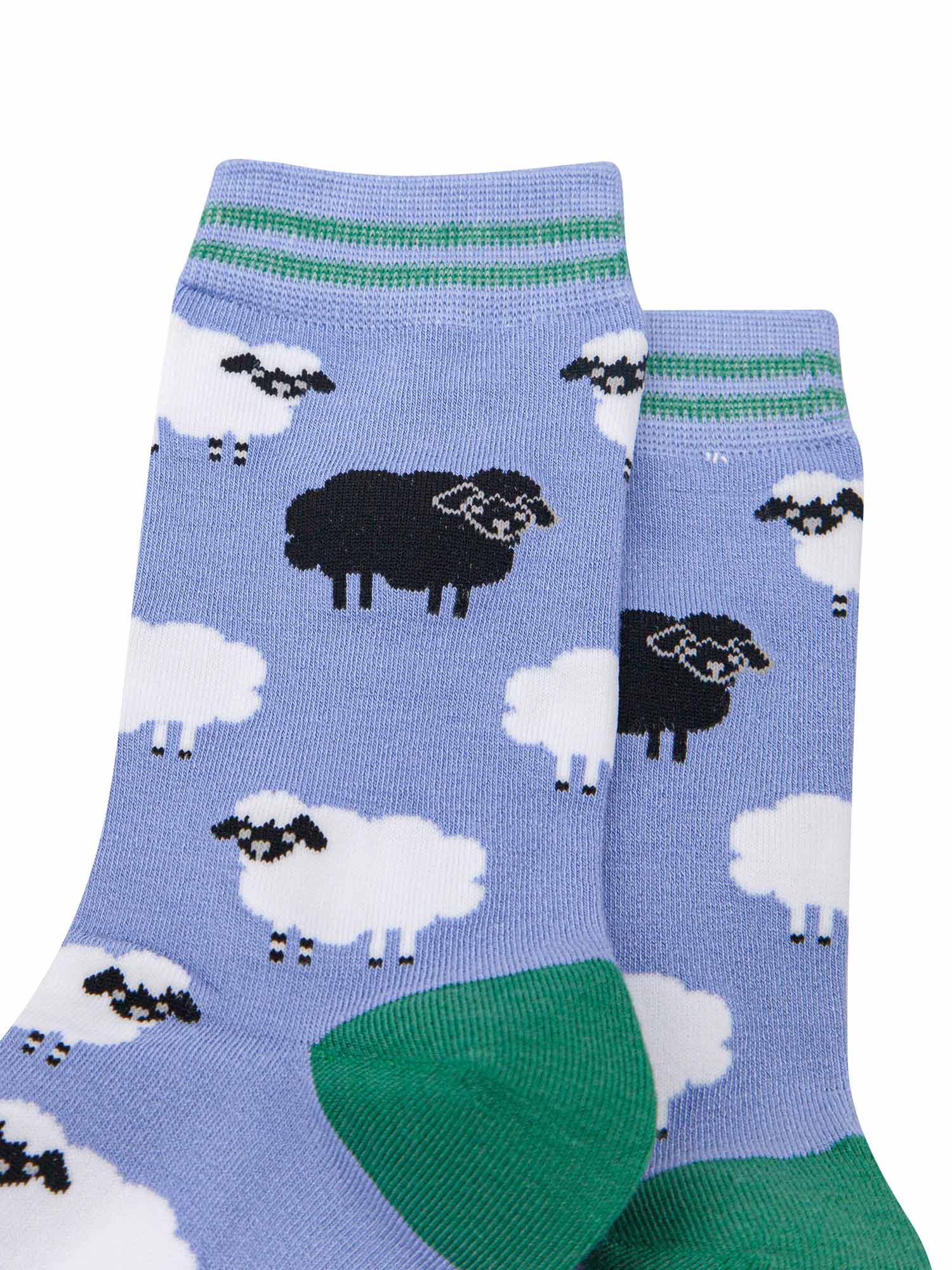 womens-bamboo-socks-light-blue-green-black-sheep-close-up